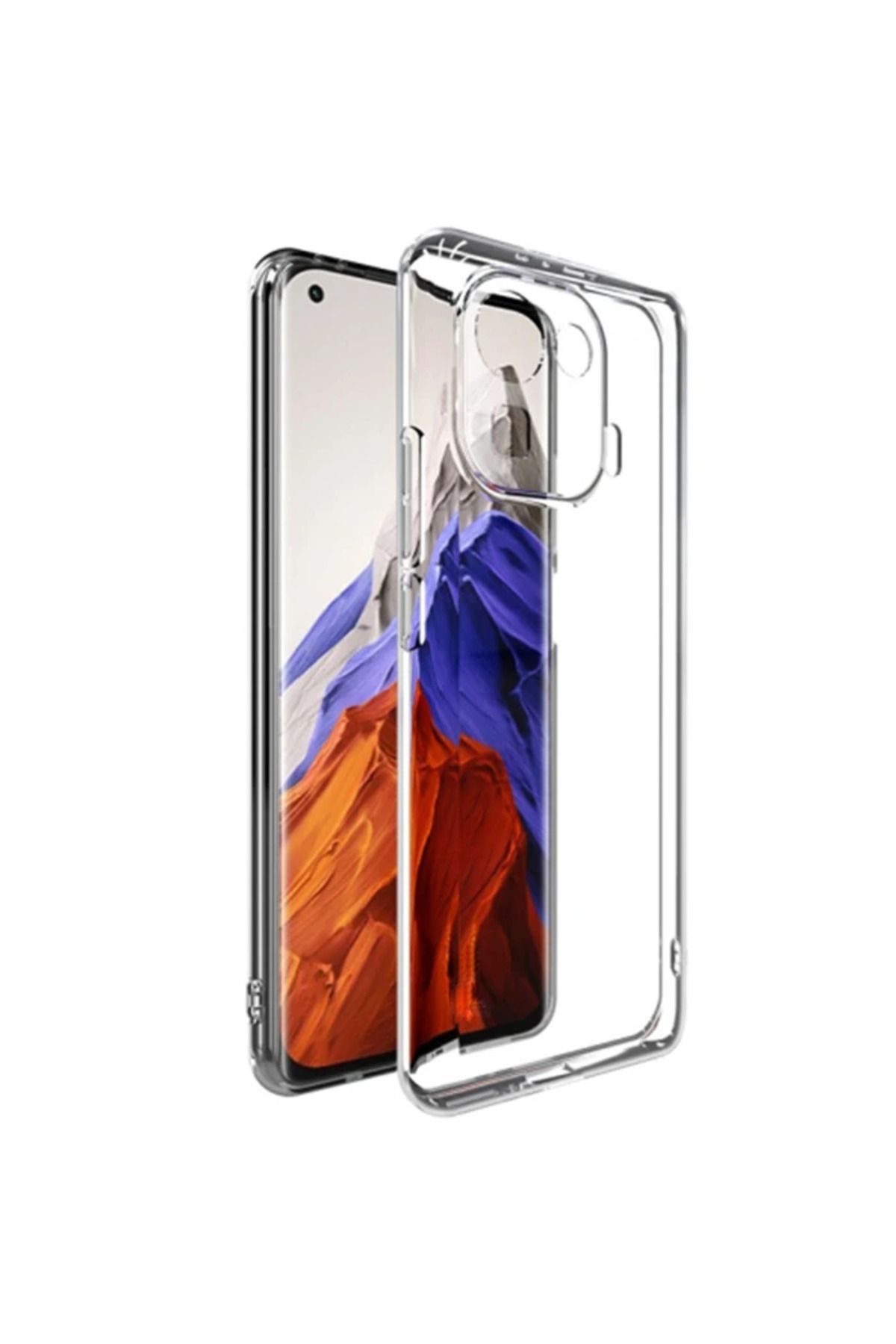 LaCend Ally Xiaomi Mi 11 Pro Kılıf Kamera Korumalı Ultra İnce Şeffaf Silikon Kılıf-( - LC7762-2389