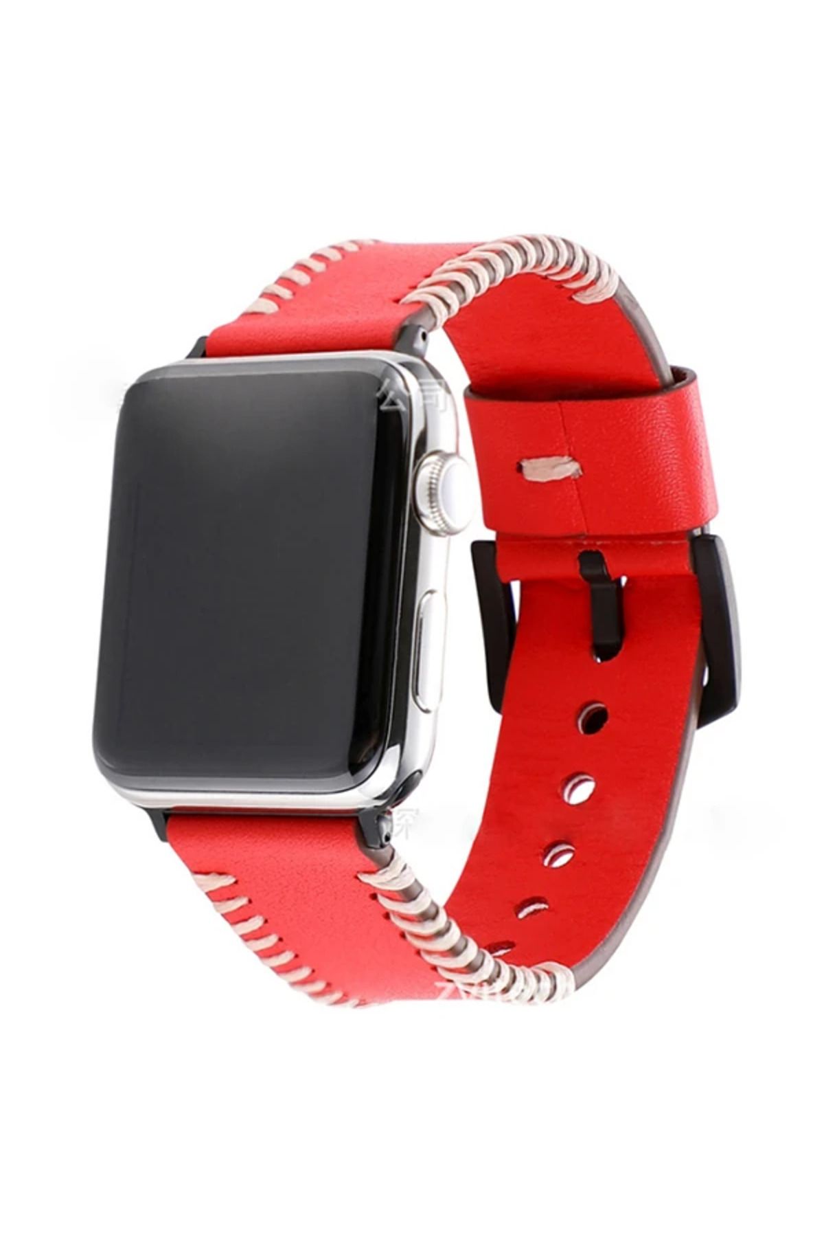 LaCend Ally Apple Watch Ultra 49mm 7-8 45mm 6-5-4 44mm Hakiki Deri Kordon Kayış 3-2-1 42m - LC9929-8788