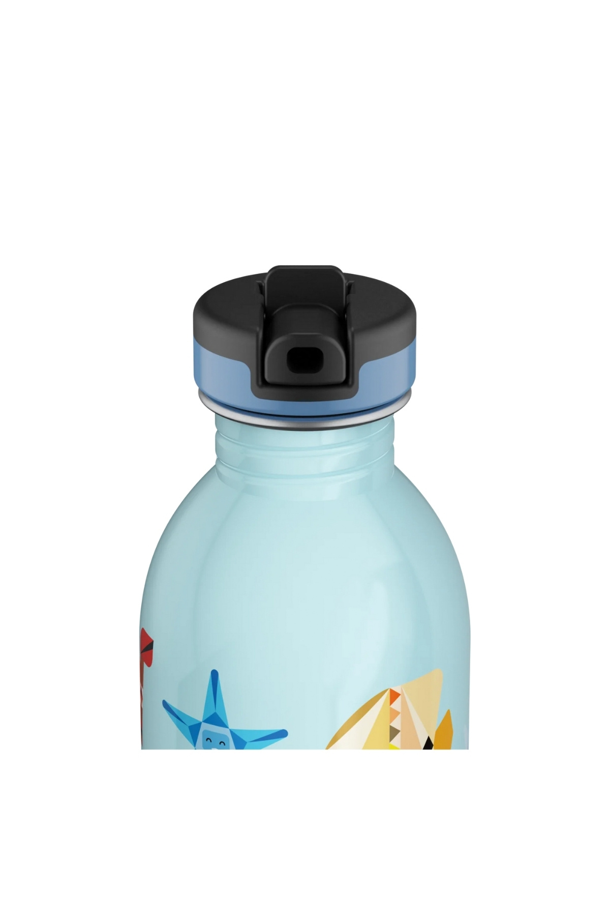 24 Bottles Kids Bottle Sea Friends Pipetli Paslanmaz Çelik Çocuk Su Matarası 250 ml fotoğrafı 2 (önizleme)