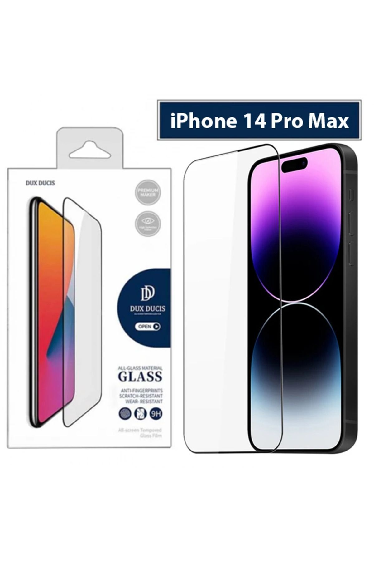 ChenSea Dux Ducis iPhone 14 Pro Max 6.7 Full Kaplama Cam Ekran Koruyucu-(5775) - AGT8237-7281