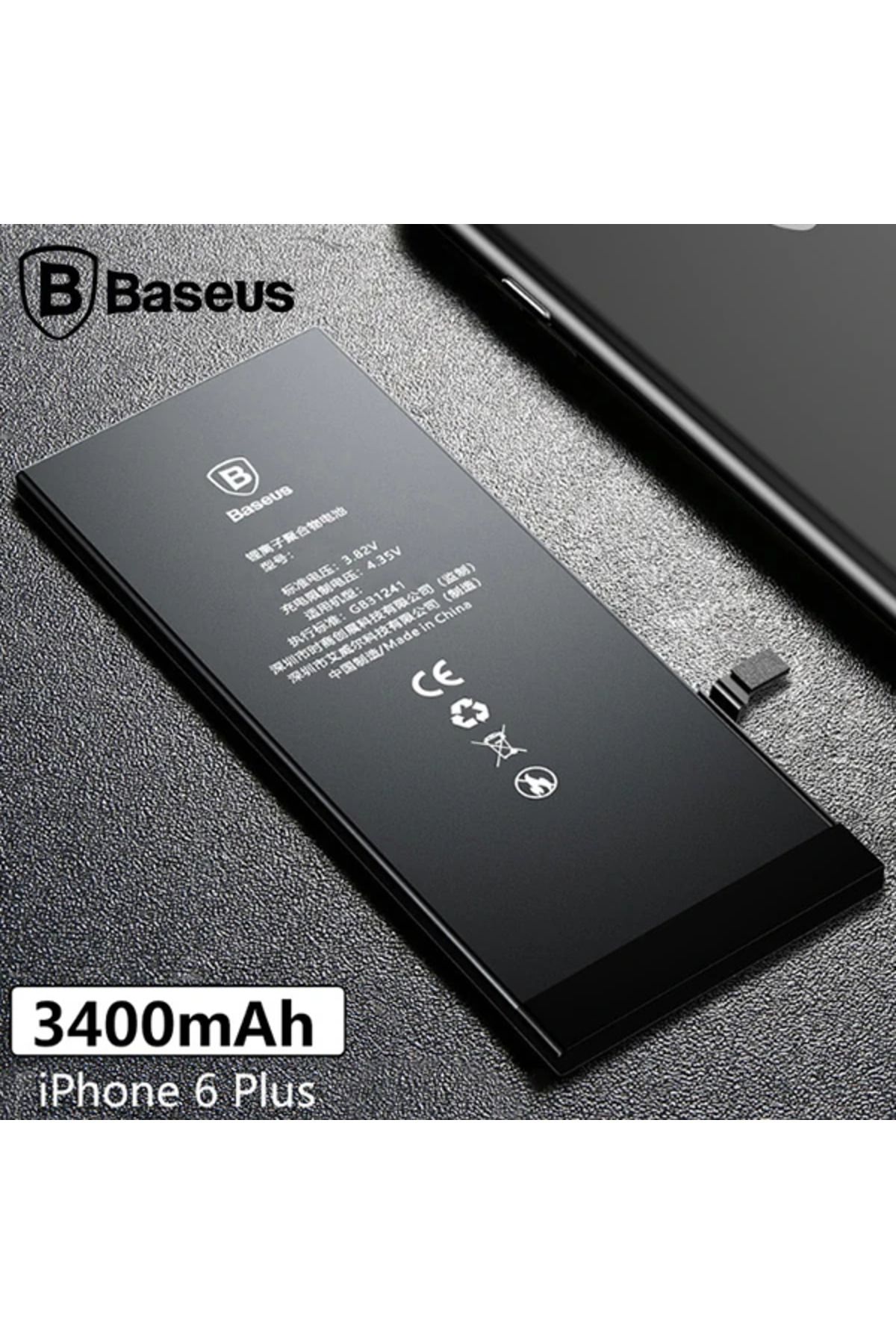 mudikonsept İPhone 6 Plus 3400 Mah Yüksek Kapasite Pil Batarya-(5775) - MDE1313-7035