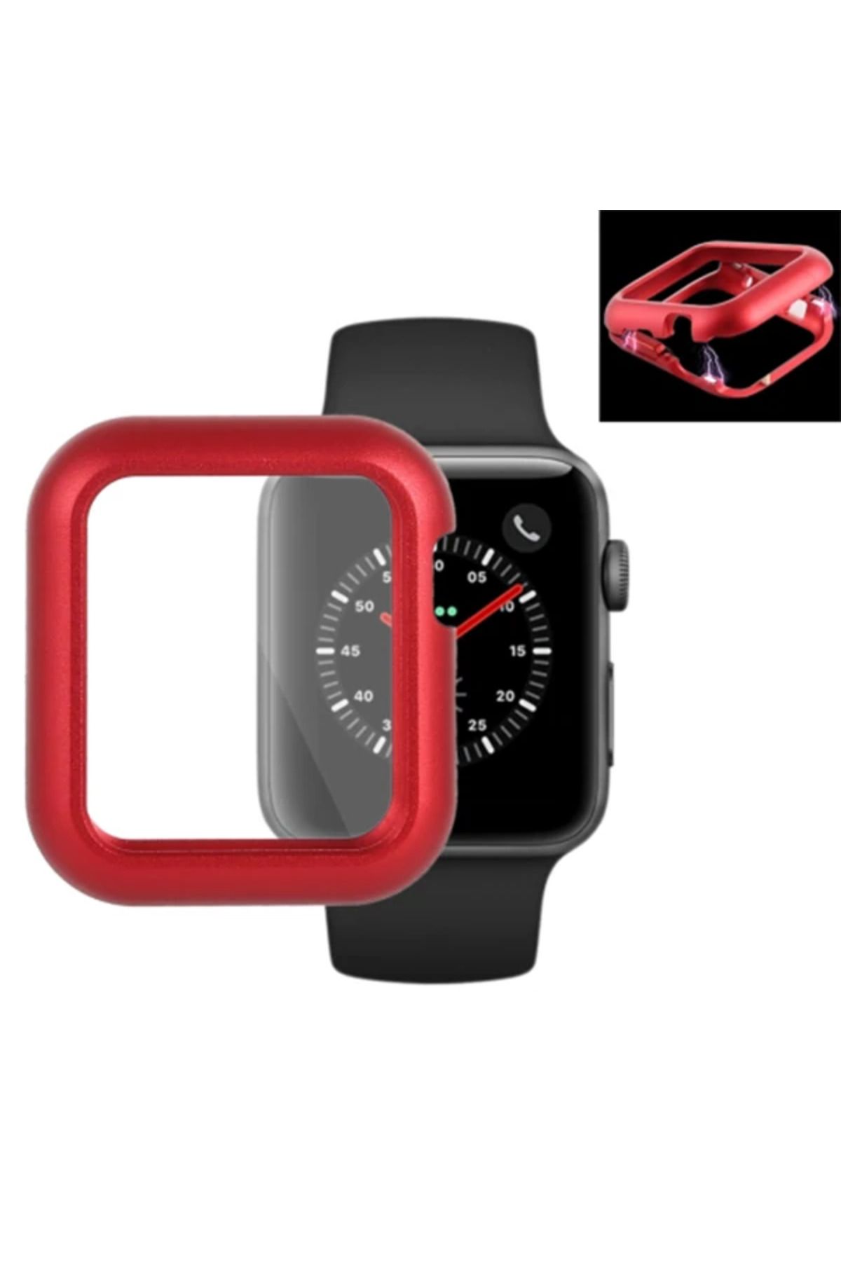 mudikonsept Ally Apple İwatch 2-3 42mm Mıknatıslı Matel 360 Koruma Kılıf-(5775) - MDE2283-3760