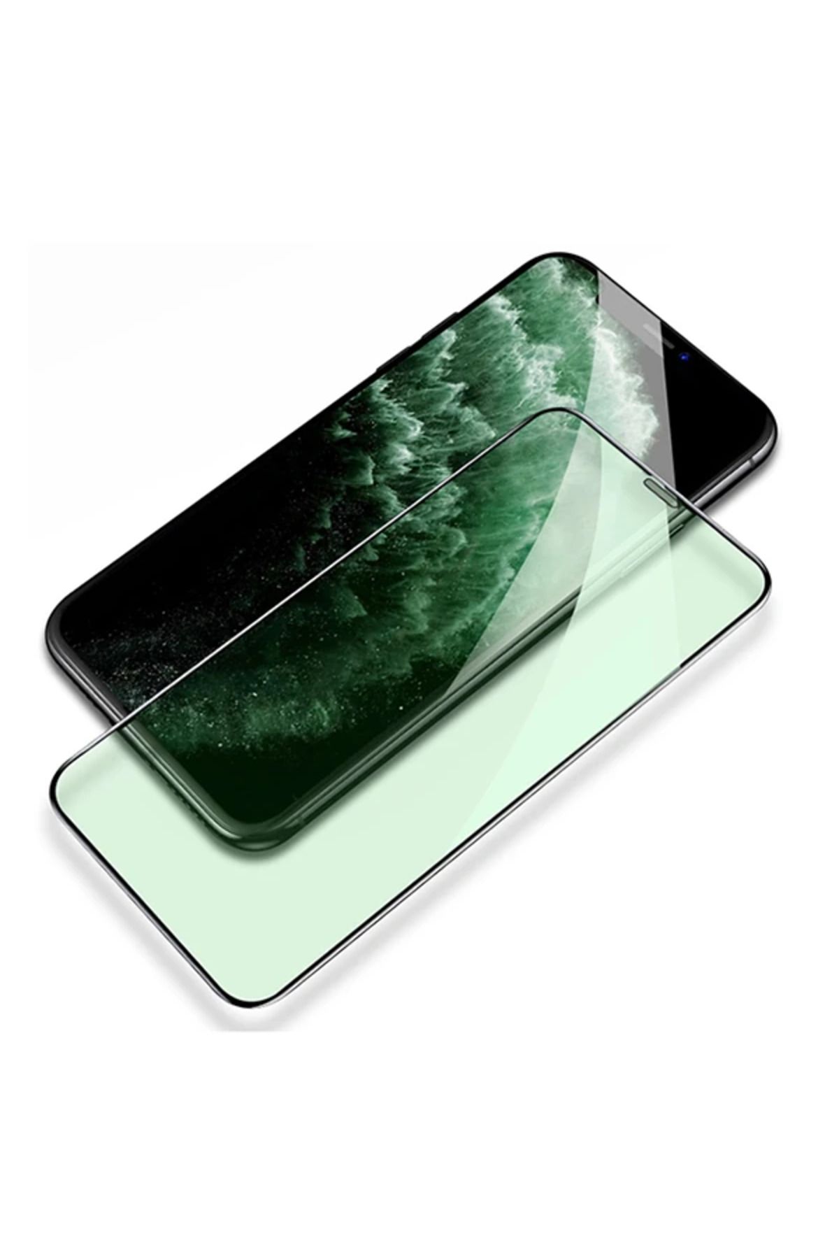 Marsilyan ALLY İPhone 11 Pro Max Anti -Blue Green Light Göz Korumalı Tempered Full Ekran Ko - MCT5925-1414