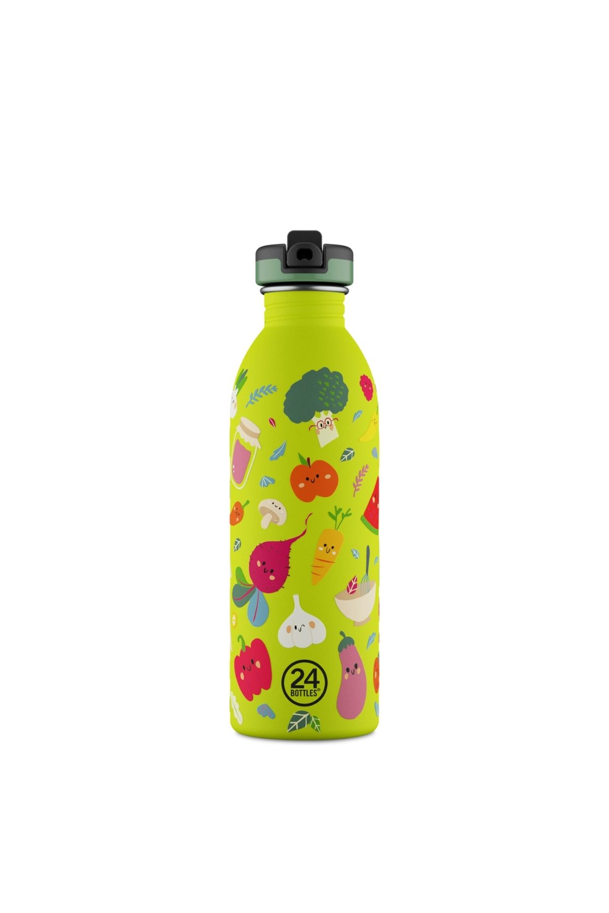 24 Bottles Kids Bottle Veggie Friends Paslanmaz Çelik Çocuk Su Matarası 500 ml