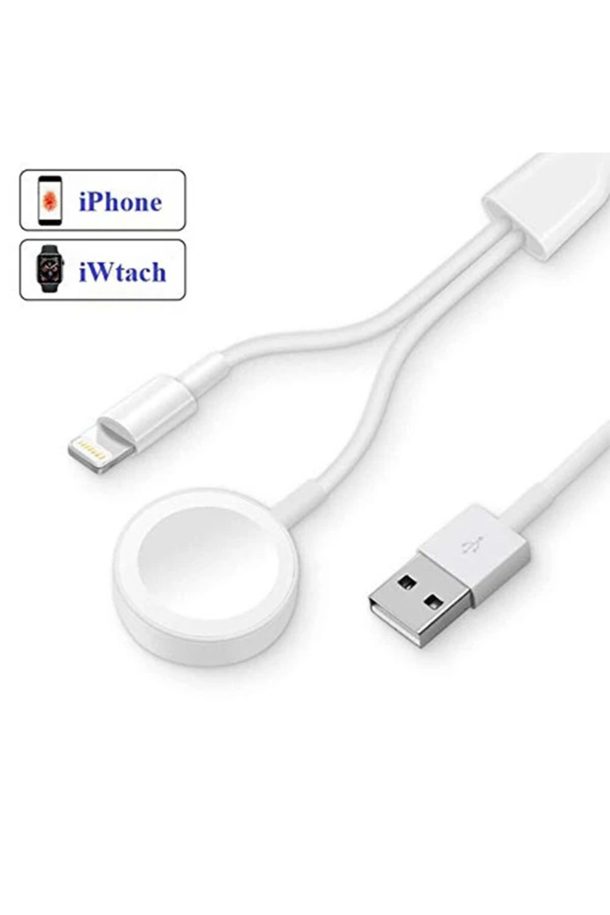 Marsilyan Ally 2in1 Apple Watch Şarj- İPhone Usb Şarj Kablosu-(5775) - MCT1361-8356