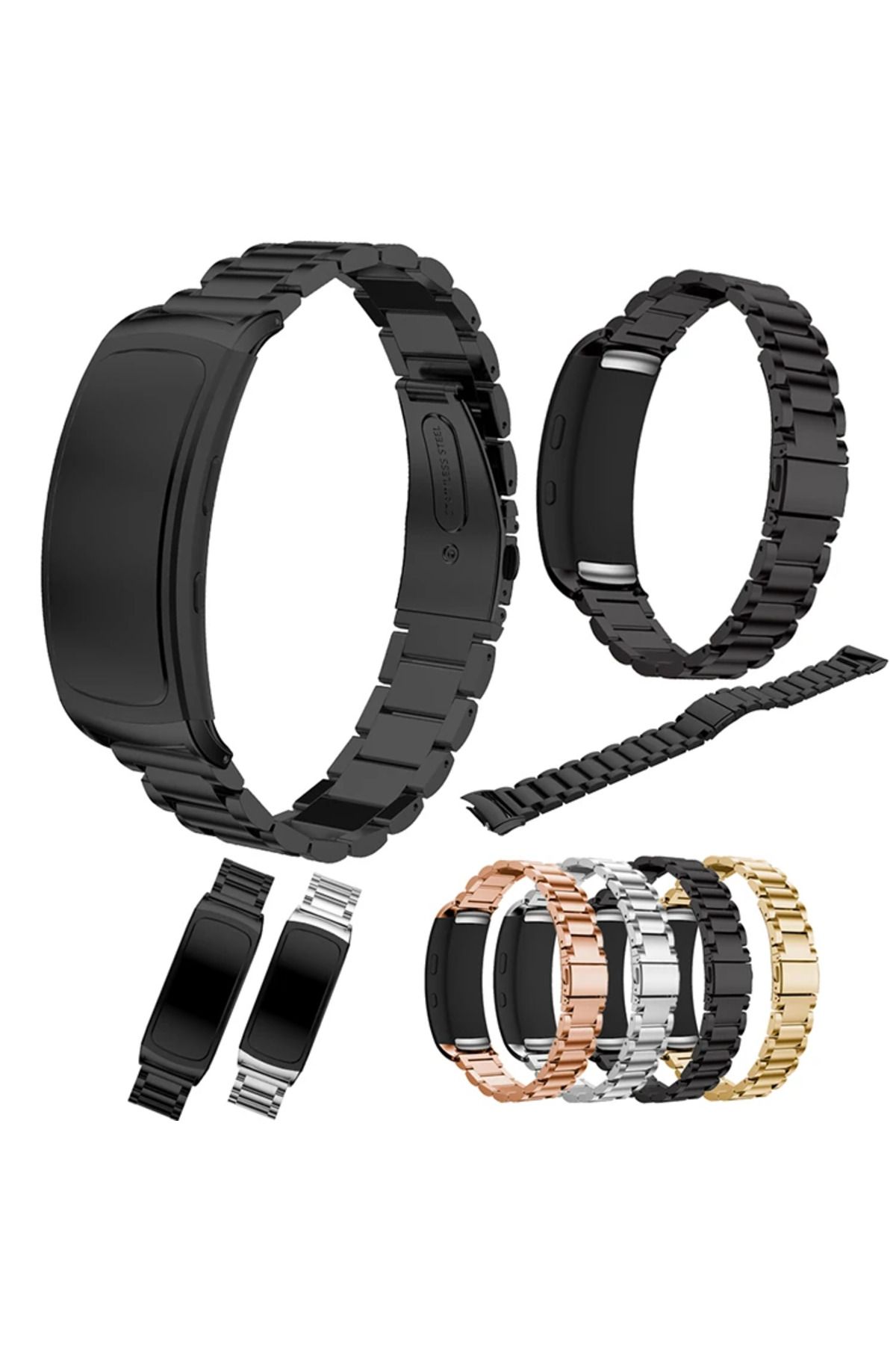demila Ally Gear Fit 2 Sm-R360 Paslanmaz Çelik 3 Bakla Kayış Kordon-(5775) - MLA8231-6438