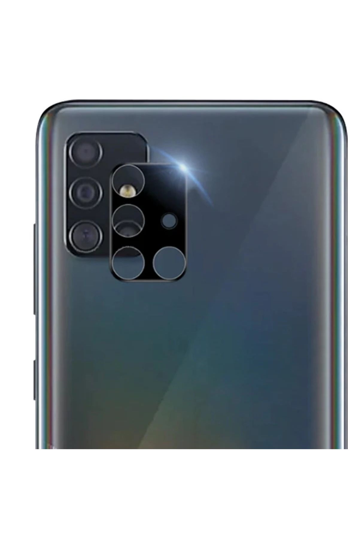 LaCend ALLY SM Galaxy A51 HD 3D Full Tempered Cam Kamera Koruyucu-(5775) - LC3824-4245