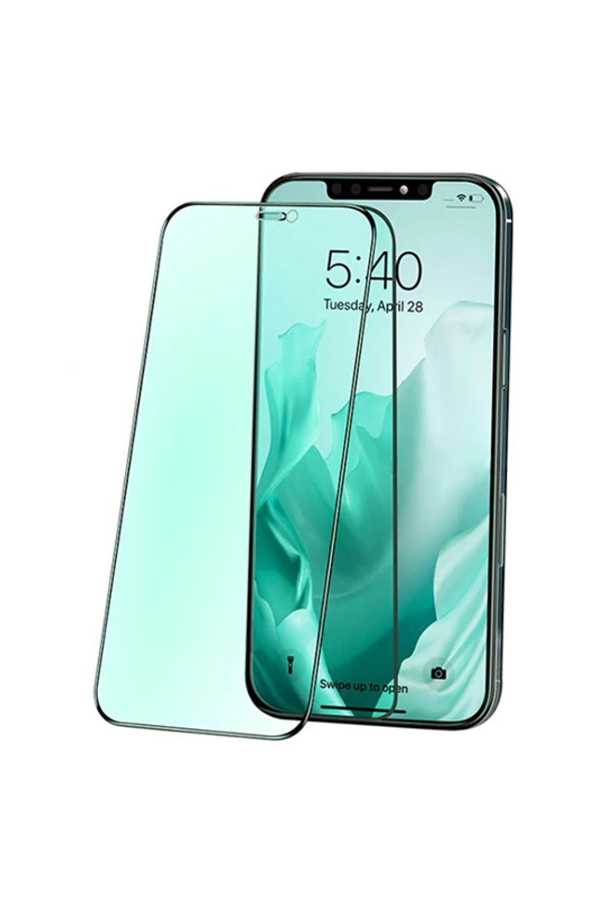 Marsilyan ALLY İPhone 12 Mini 5.4 Anti -Blue Green Light Göz Korumalı Tempered Full Ekran K - MCT8749-7404