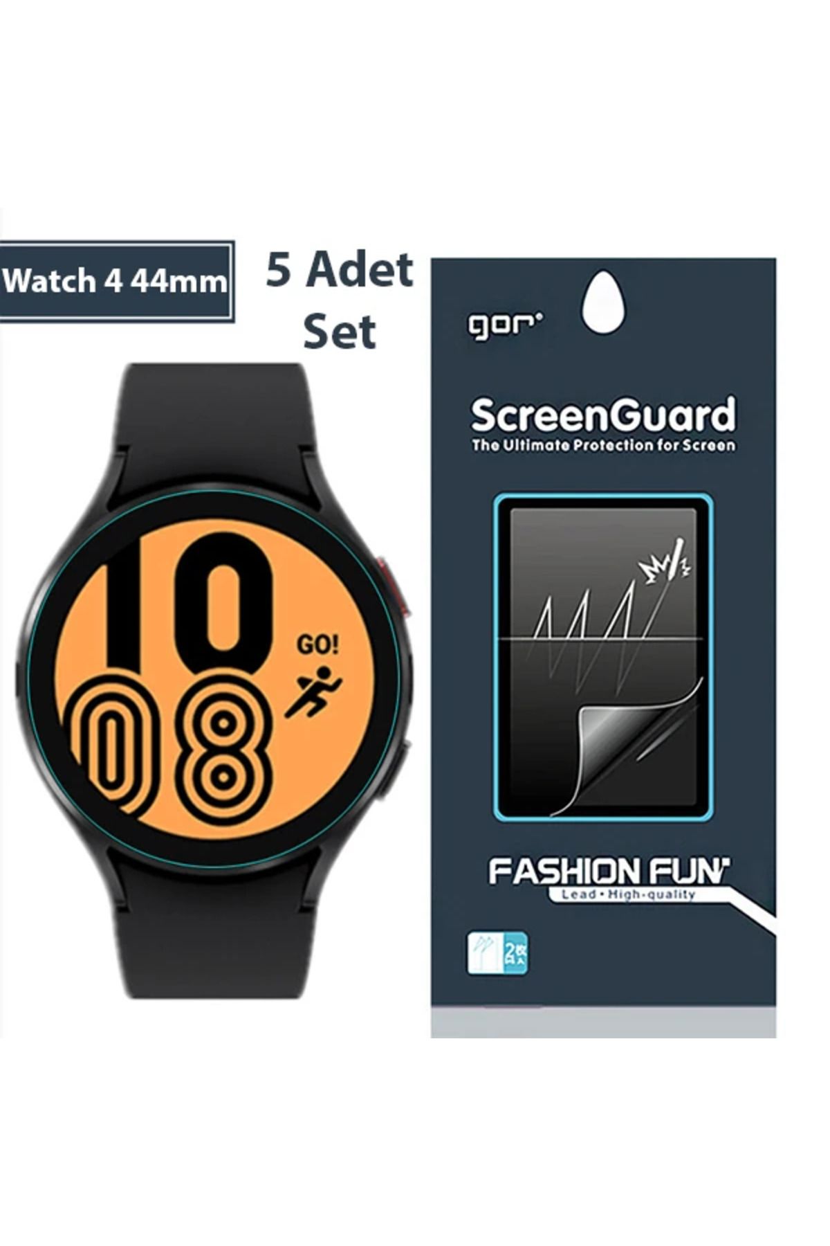 mudikonsept Gor Sm Galaxy Watch 4 44mm Uyumlu Darbe Emici Ekran Koruyucu 5 Adet Set-(5775) - MDE2578-4628