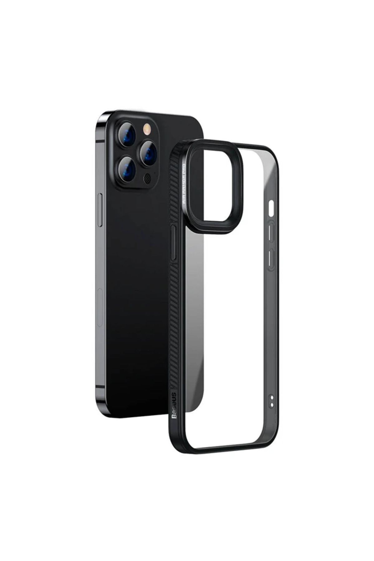 mudikonsept Crystal iPhone 13 Pro 6.1 Kılıf Jel Çerçeve Zırhlı Silikon Kılıf-(5775) - MDE4733-6214