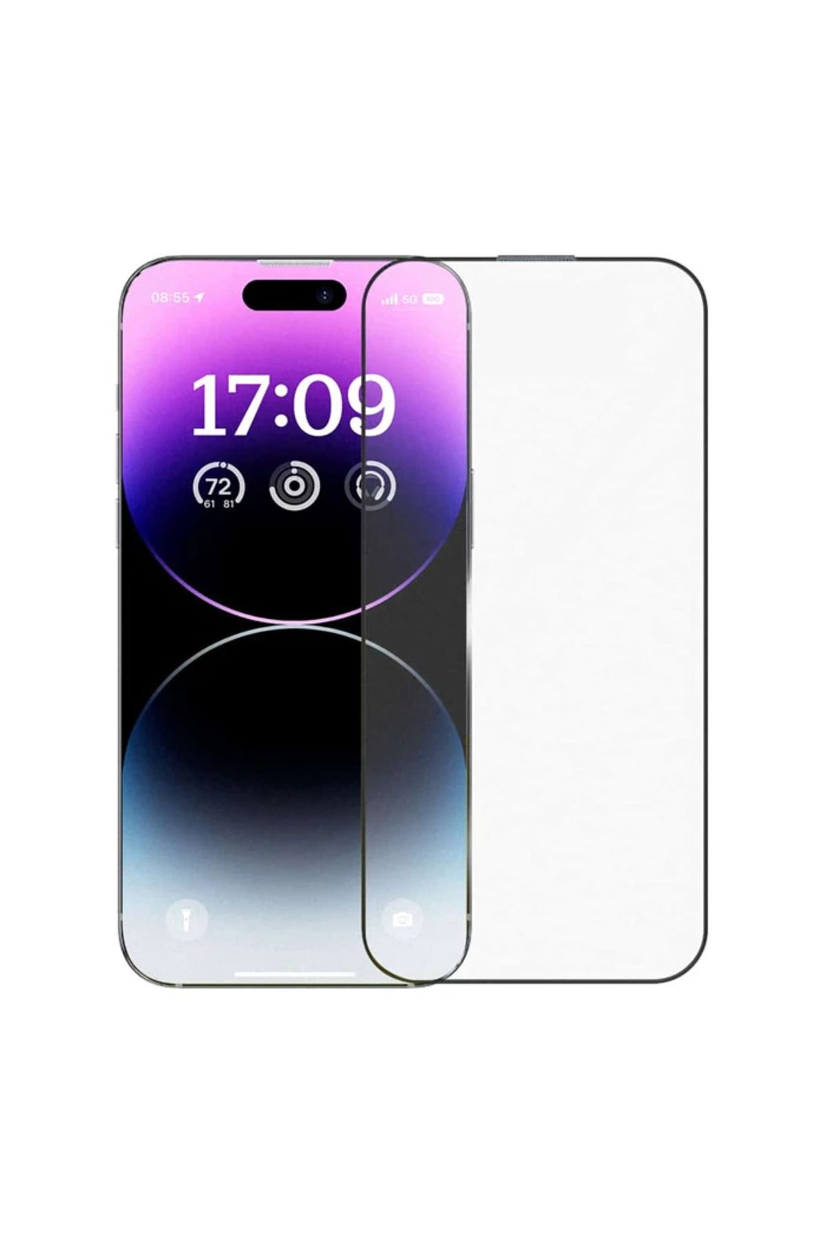 mudikonsept Crystalline iPhone 14 Pro için Parlama Önleyici Tempered Cam Ekran Koruyucu-(5775) - MDE5079-2504