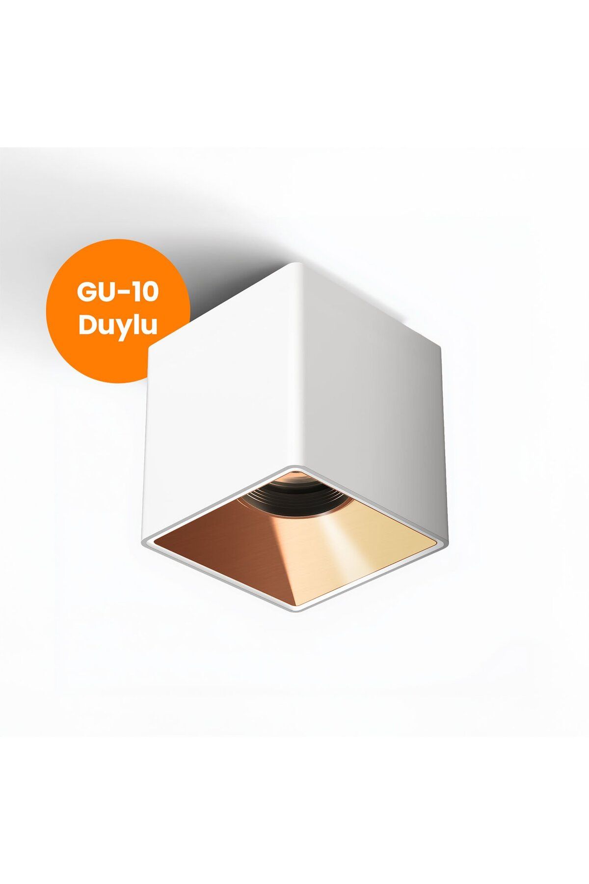 MAXLED Kare Dekoratif Armatür Beyaz-Rose Maxled MX-3526 (100mm)