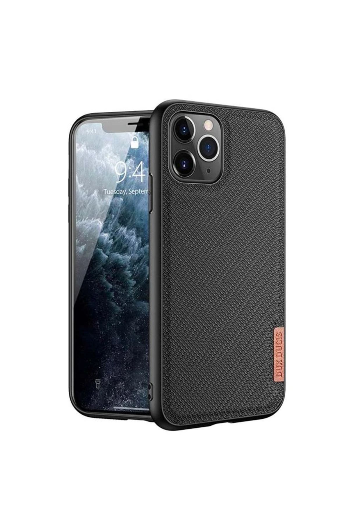 Marsilyan Dux Ducis Fino Serisi iPhone 11 Pro Max Kılıf Premium Dokuma Silikon Kılıf-(5775 - MCT9945-8756