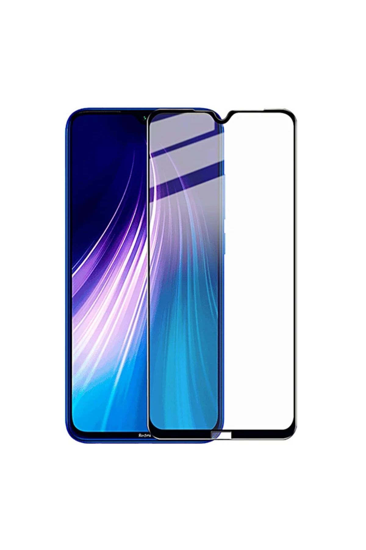 Marsilyan Xiaomi Redmi Note 8 3D Full Glue Tempered Cam Ekran Koruyucu-(5775) - MCT6664-2899