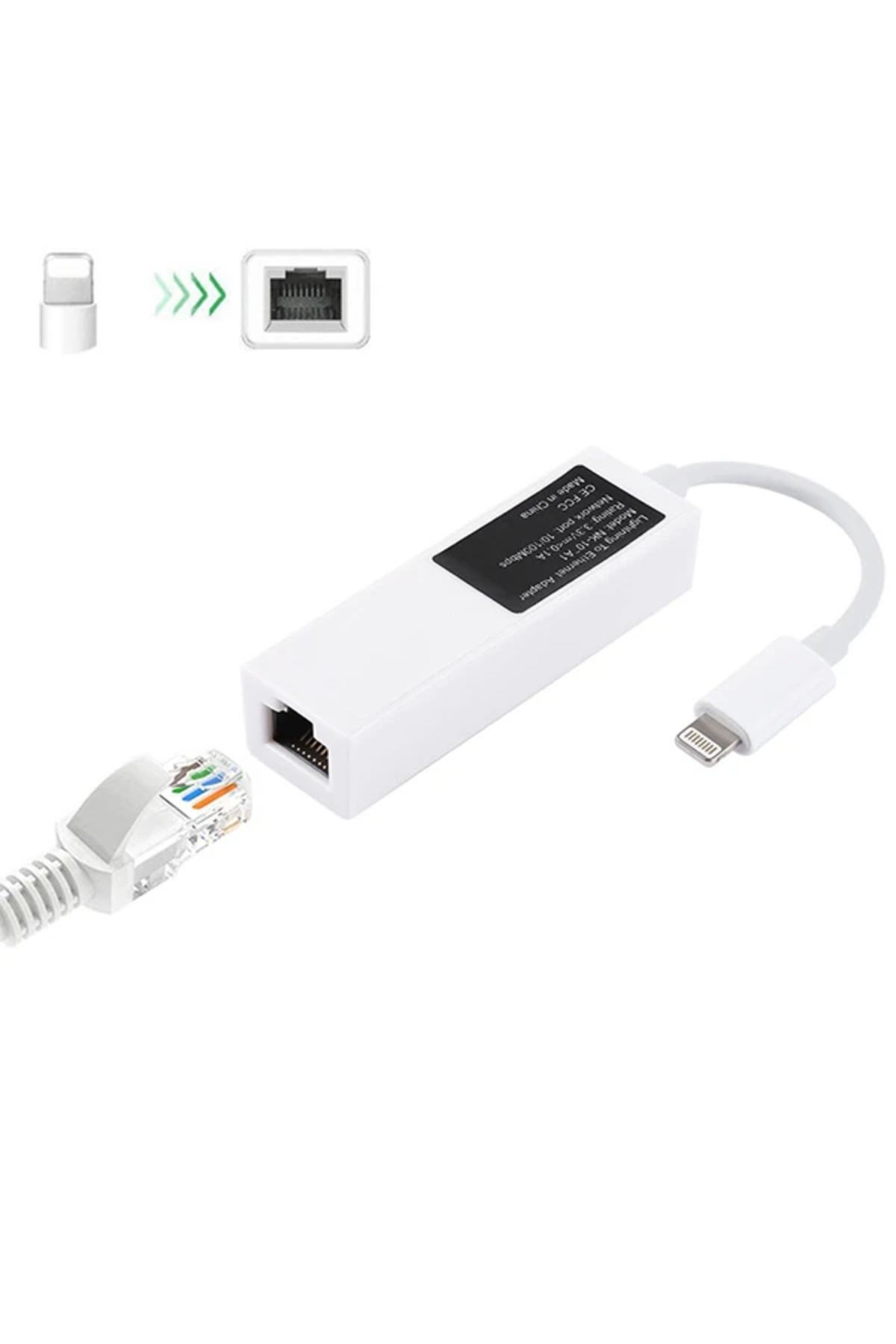 Marsilyan İPhone/İPad Lightning To Ethernet RJ45 Adaptörü NK107A1-(5775) - MCT4386-5343