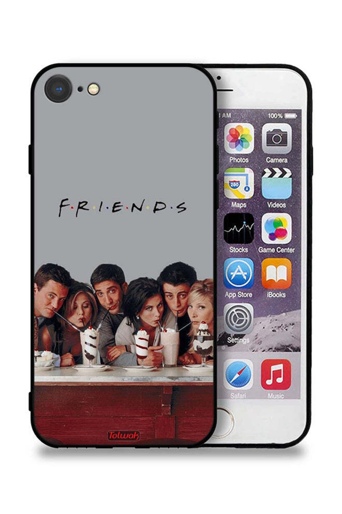 Tolwak-جراب حماية لهاتف Apple iPhone 8 من F R I E N D S 1