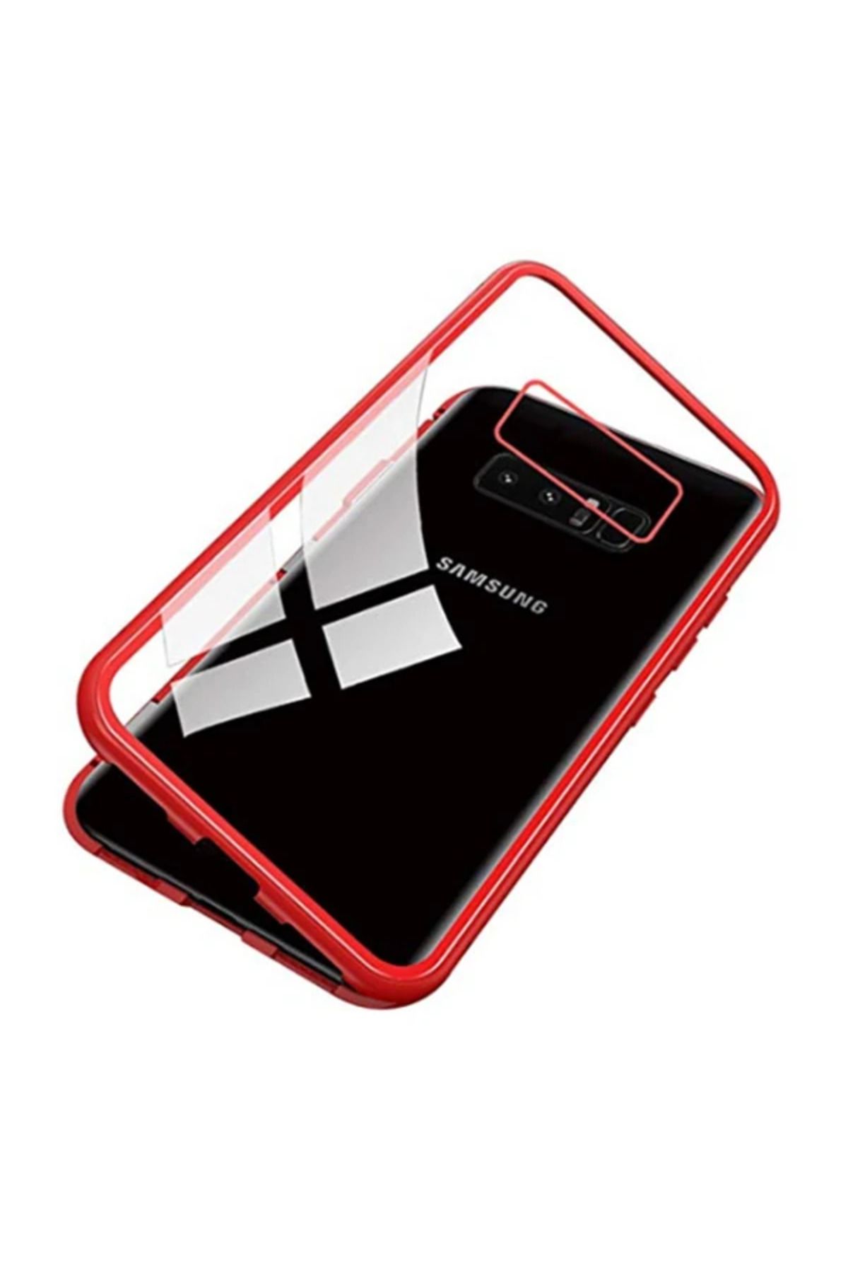 demila Sm Galaxy S10e Mıknatıslı 360 Koruma Arkası Cam Metal Frame Kılıf-(5775) - MLA4609-5385