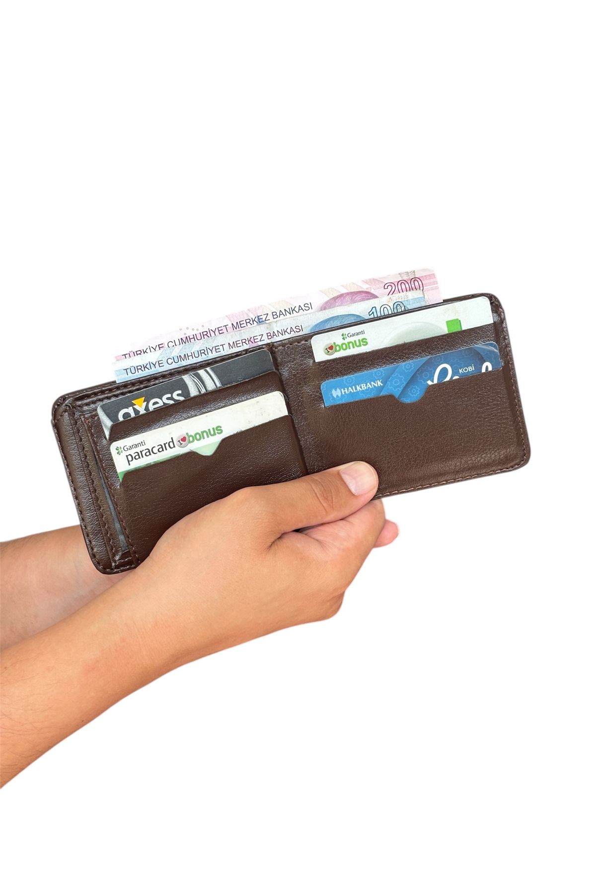 Tisaati Premium Serisi Lüks Deri Özel Tasarım Yatay Klasik Erkek Cüzdanı