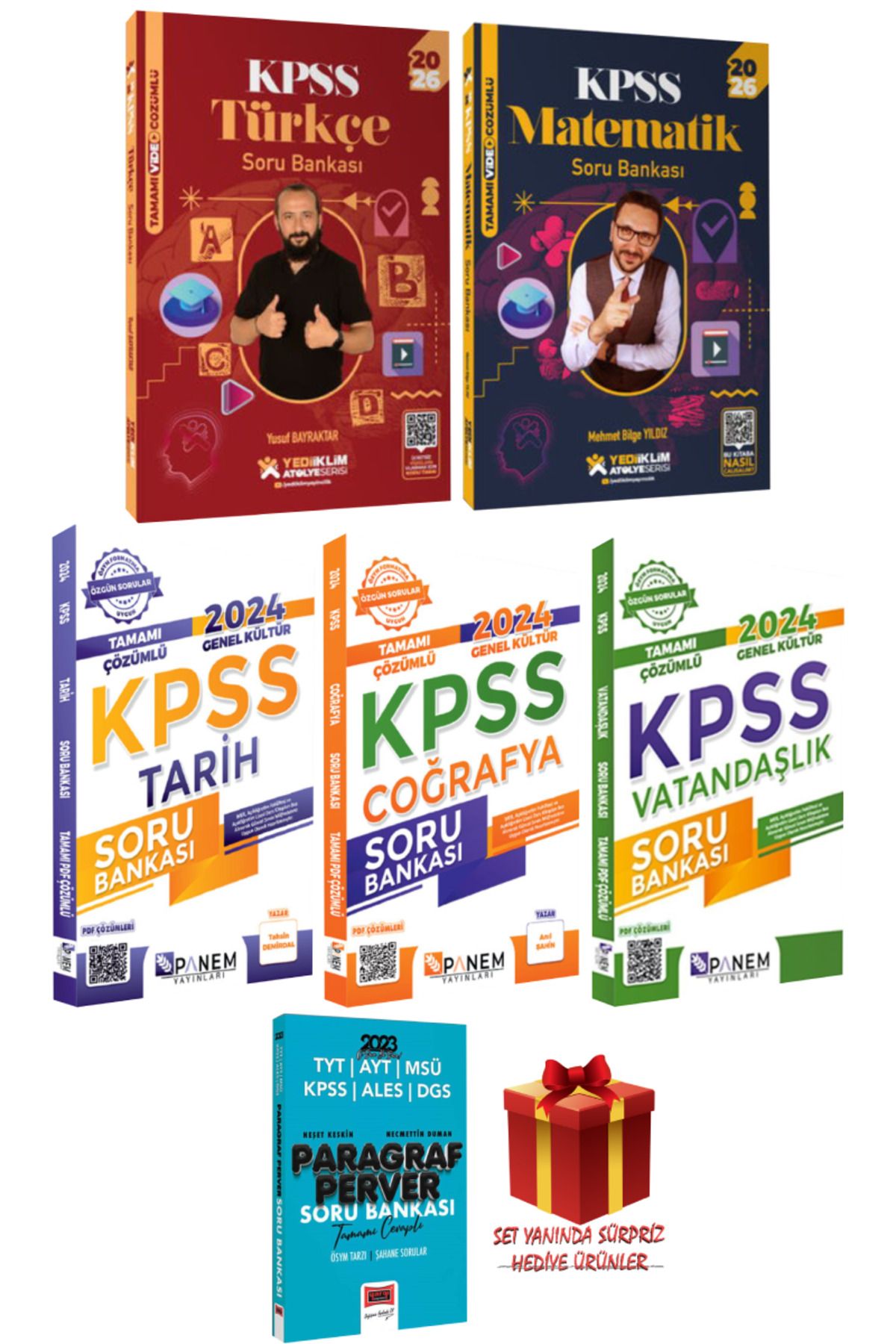 Yediiklim Yayınları 2026 KPSS Türkçe+ Mehmet Bilge Yıldız Matematik+ Tarih+ Coğrafya+ Vatandaşlık+ Paragraf Soru Bankası