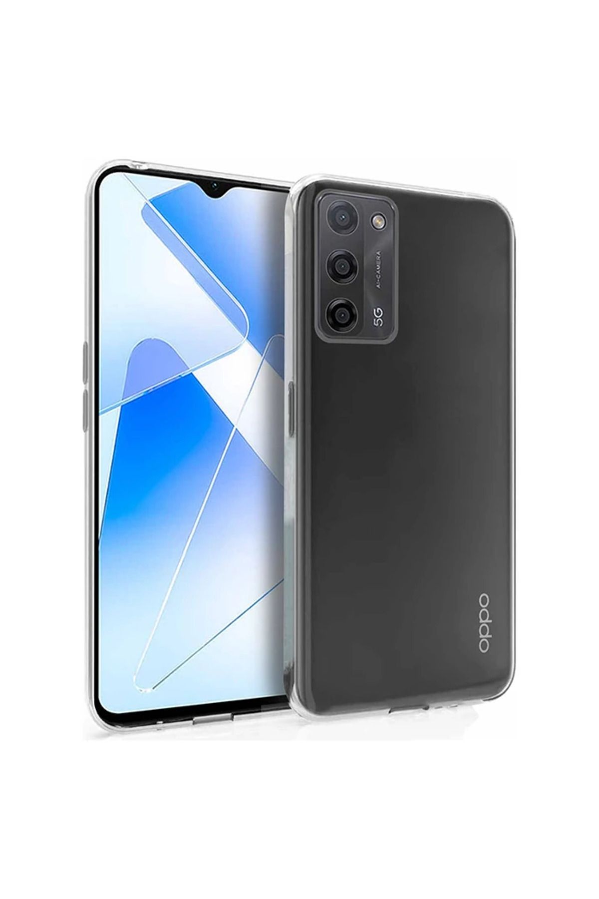 Marsilyan Ally OPPO A55 5G Kılıf Kamera Korumalı Ultra İnce Şeffaf Silikon Kılıf-(5775) - MCT1744-8540