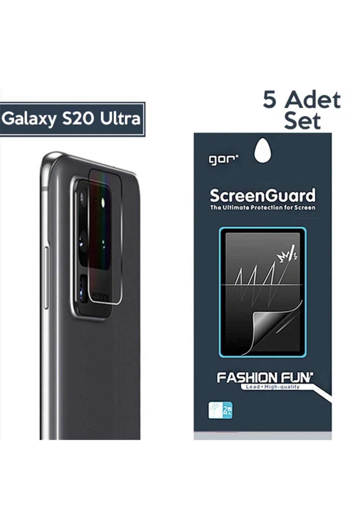 mudikonsept GOR Samsung Galaxy S20 Ultra Uyumlu  Kamera Lens Koruyucu 5 Adet-(5775) - MDE3080-9107