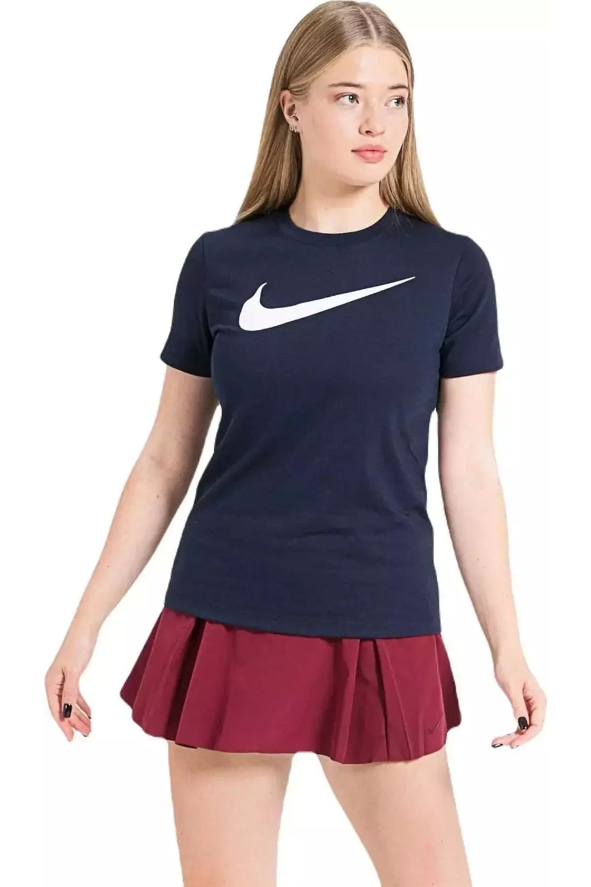 Nike Dri-Fit Park Futbol Kadın Tişört Lacivert CW6967-451