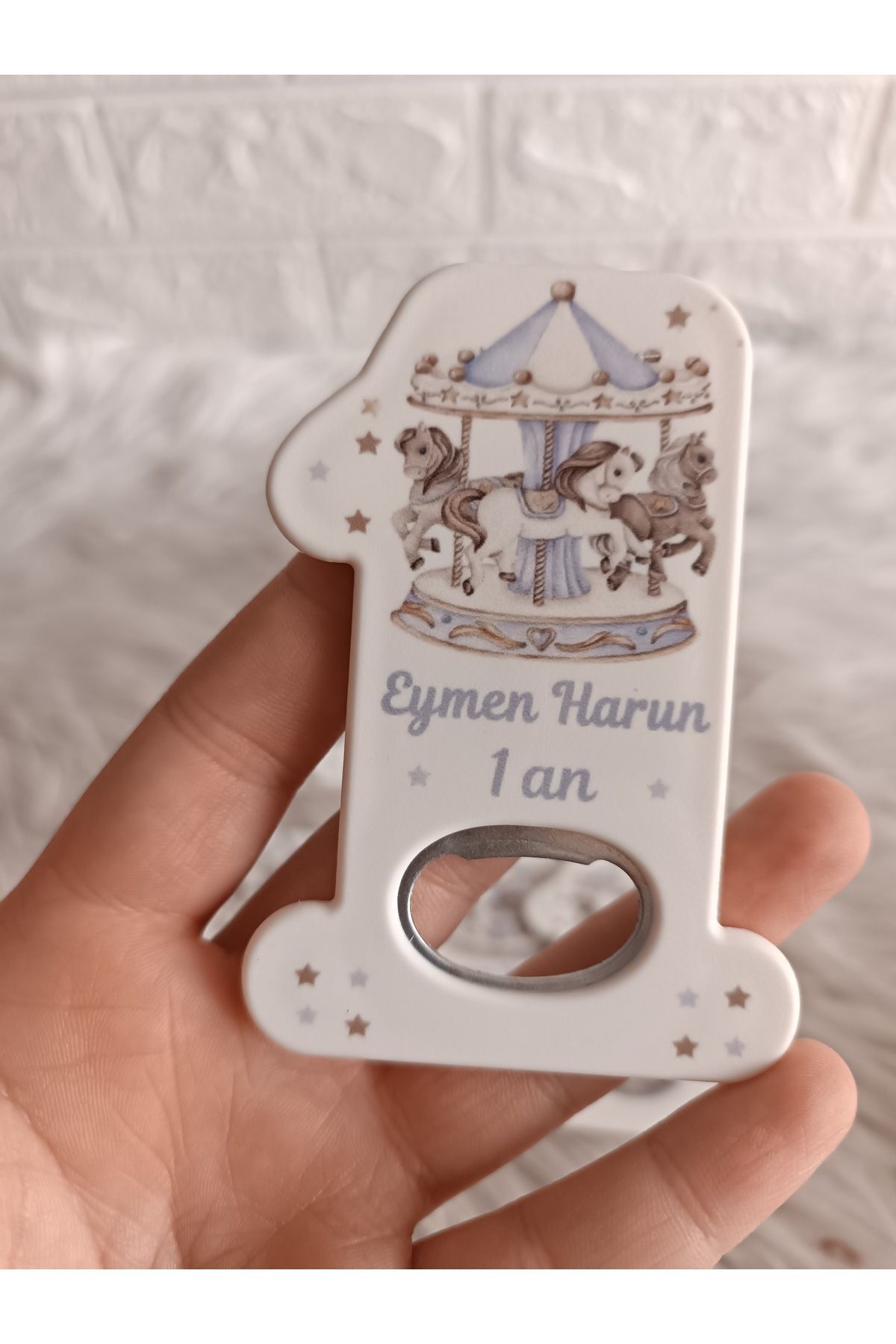 Doğrukan Hediyelik 25 adet mavi atlı karınca konsept 1 rakam açacak yenidoğan doğum günü mevlüt hediyelikleri
