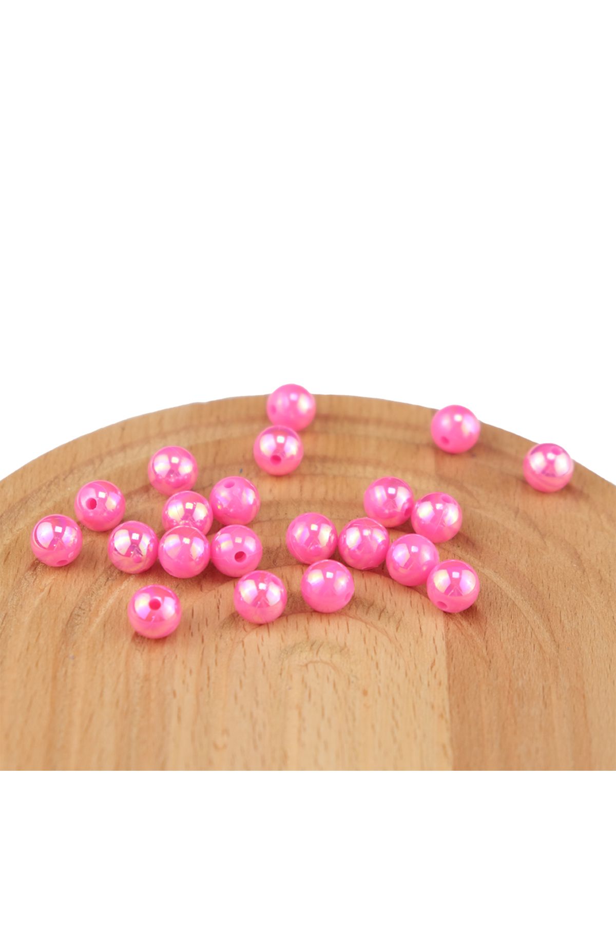 Prestij Boncuk Plastik İnci Pembe Boncuk Kaplama Janjanlı 10 MM 500 Gram Çanta ve Takı Aksesuar Boncuğu