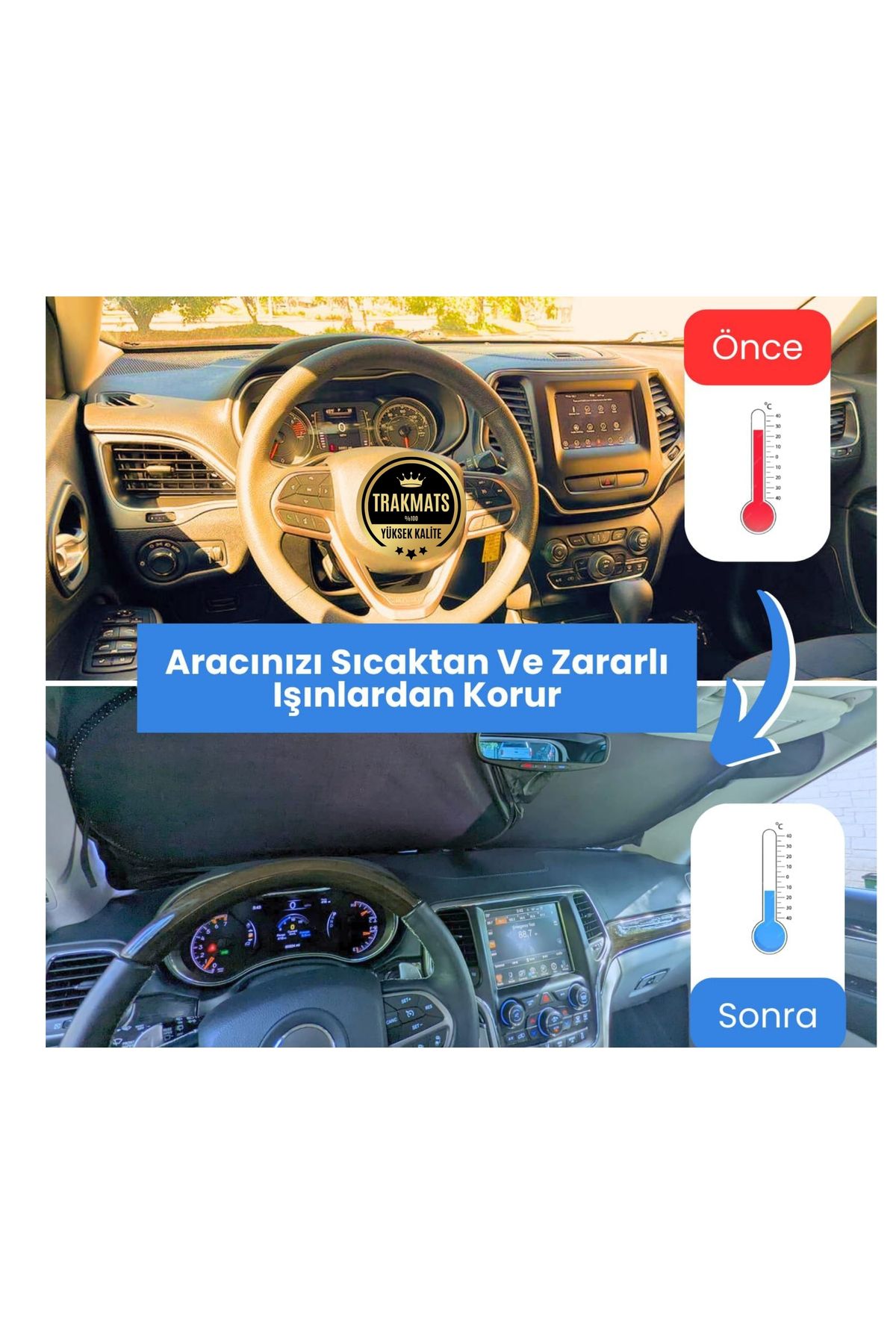 TRAKMATS-Citroen Jumpy Spacetourer 2021-2022-2023-2024-2025 Round Auto Sunshade Uv 8