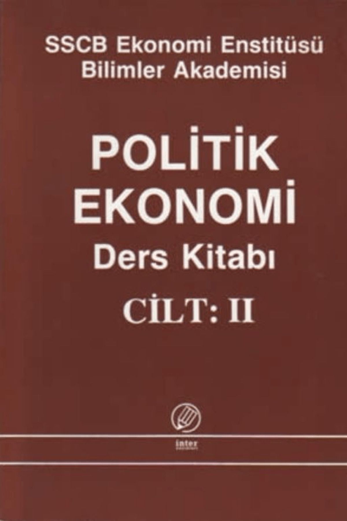 İnter Yayınları Politik Ekonomi Ders Kitabı Cilt: 2