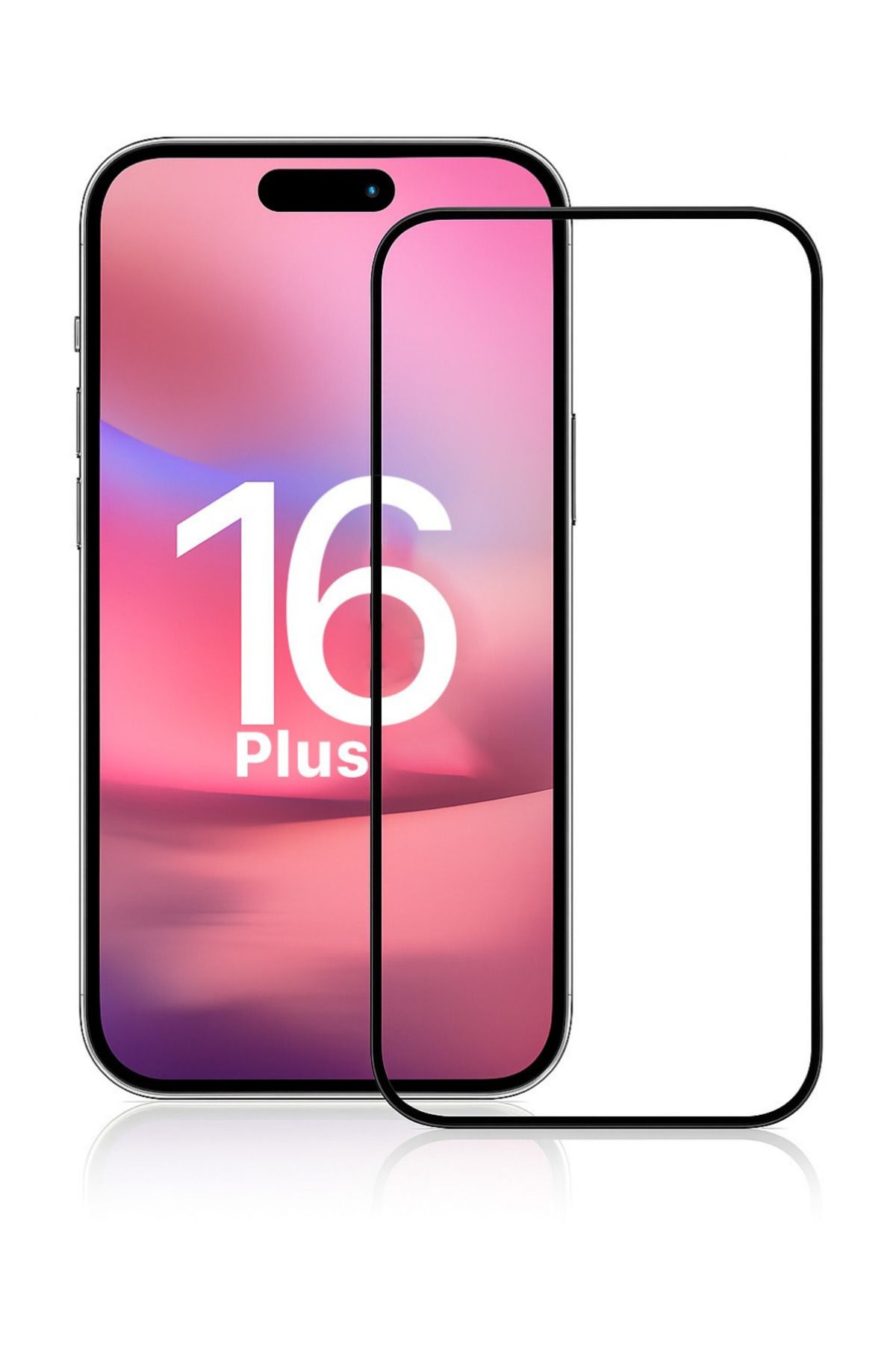 yubu Apple iPhone 14 Pro Max/15 Plus/16Plus Temperli Cam Tam Kaplama, Kırılmaz Ekran Koruyucu