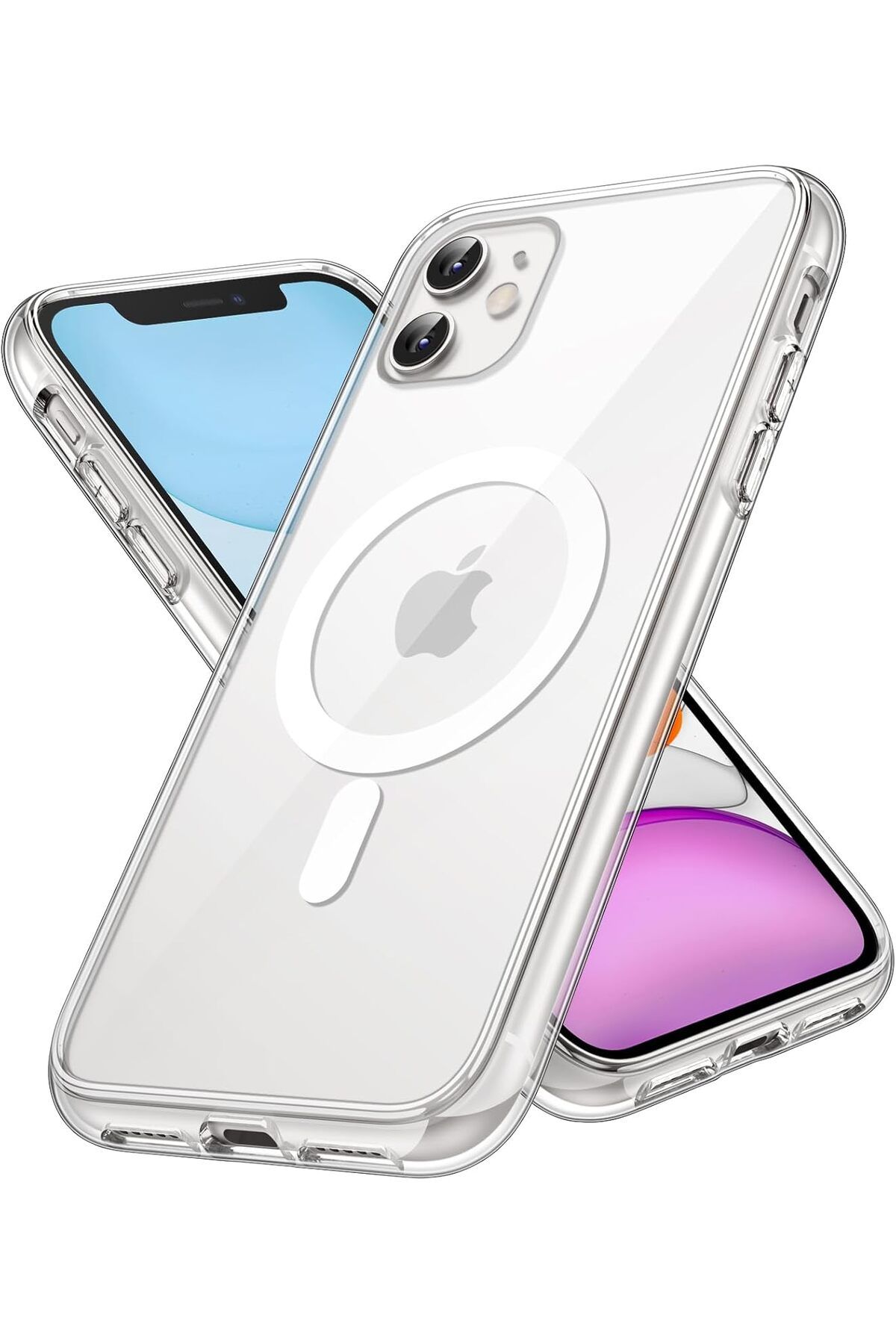 Ehr. iPhone 11 Uyumlu Köşe Korumalı Darbe Emici Sert Sararmaz Şeffaf Magsafe Kılıf