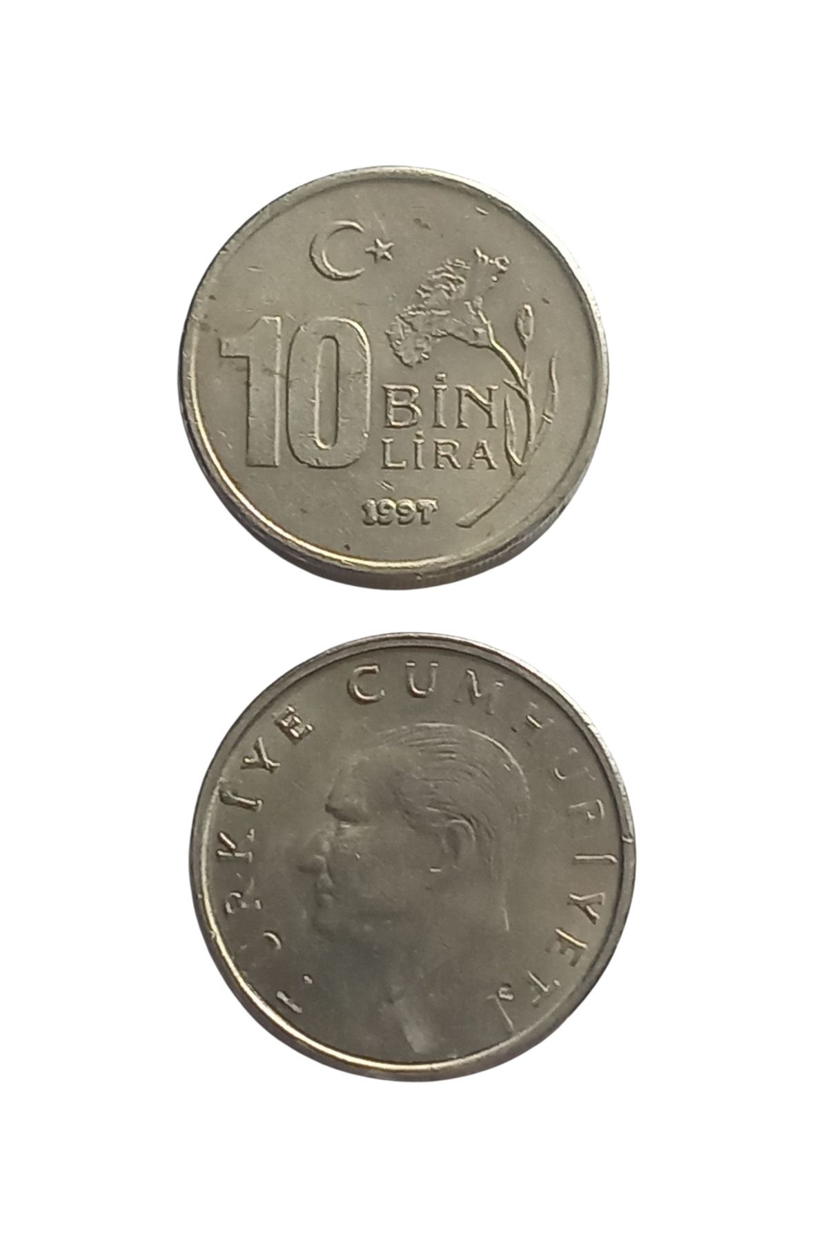 Yediotuz 10 Bin Türk Lirası 1997 Koleksiyon Madeni Para Koleksiyon Başlangıç Setleri Antika Darpane