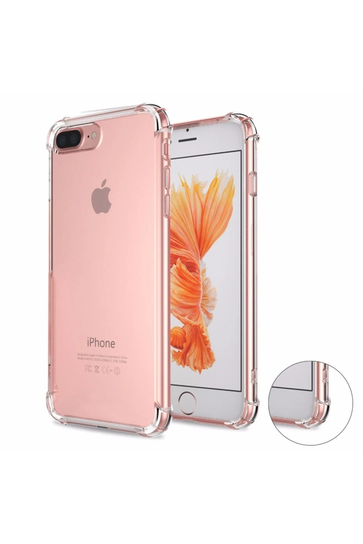 mudikonsept İPhone 7 Plus İPhone 8 Plus Anti-Drop Darbe Emici Silikon Kılıf-(5775) - MDE5895-1121