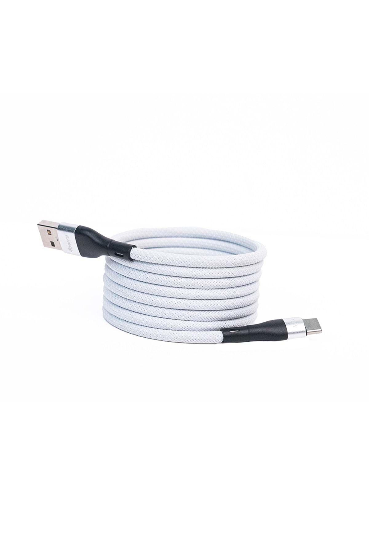 4Berry KS-AC01B MAGNETIC SUPER FST CABLE (C TO A / 1 M) BEYAZ