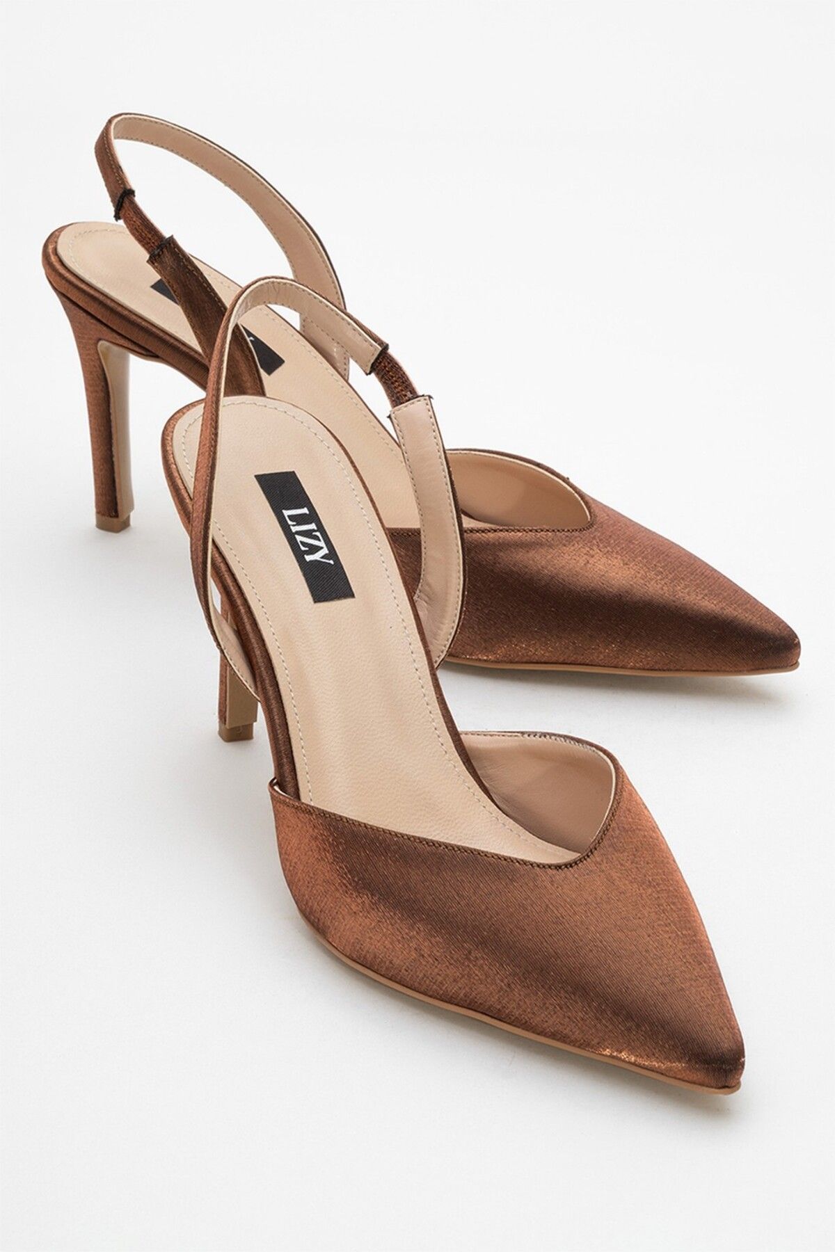 Lizy Shoes Saten Topuklu Ayakkabı
