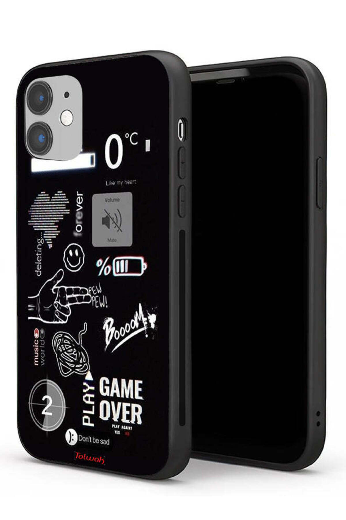 Tolwak-جراب حماية لجهاز Apple iPhone 11 - لعبة انتهت - Pew Pew 1