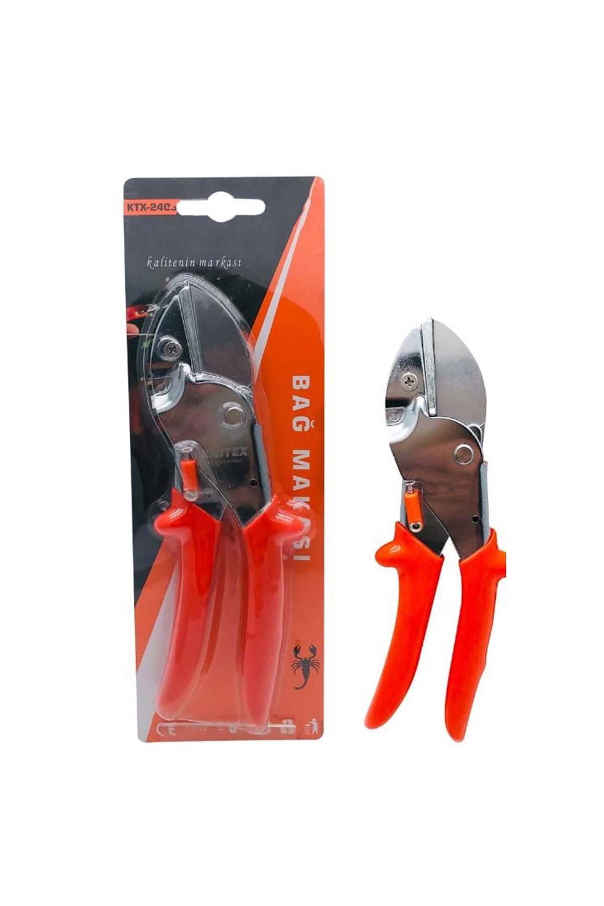 KANDİLLER Bağ Makası Çelik Ağızlı Dal Budama Makası LOVE Tipi Sağlam Makas