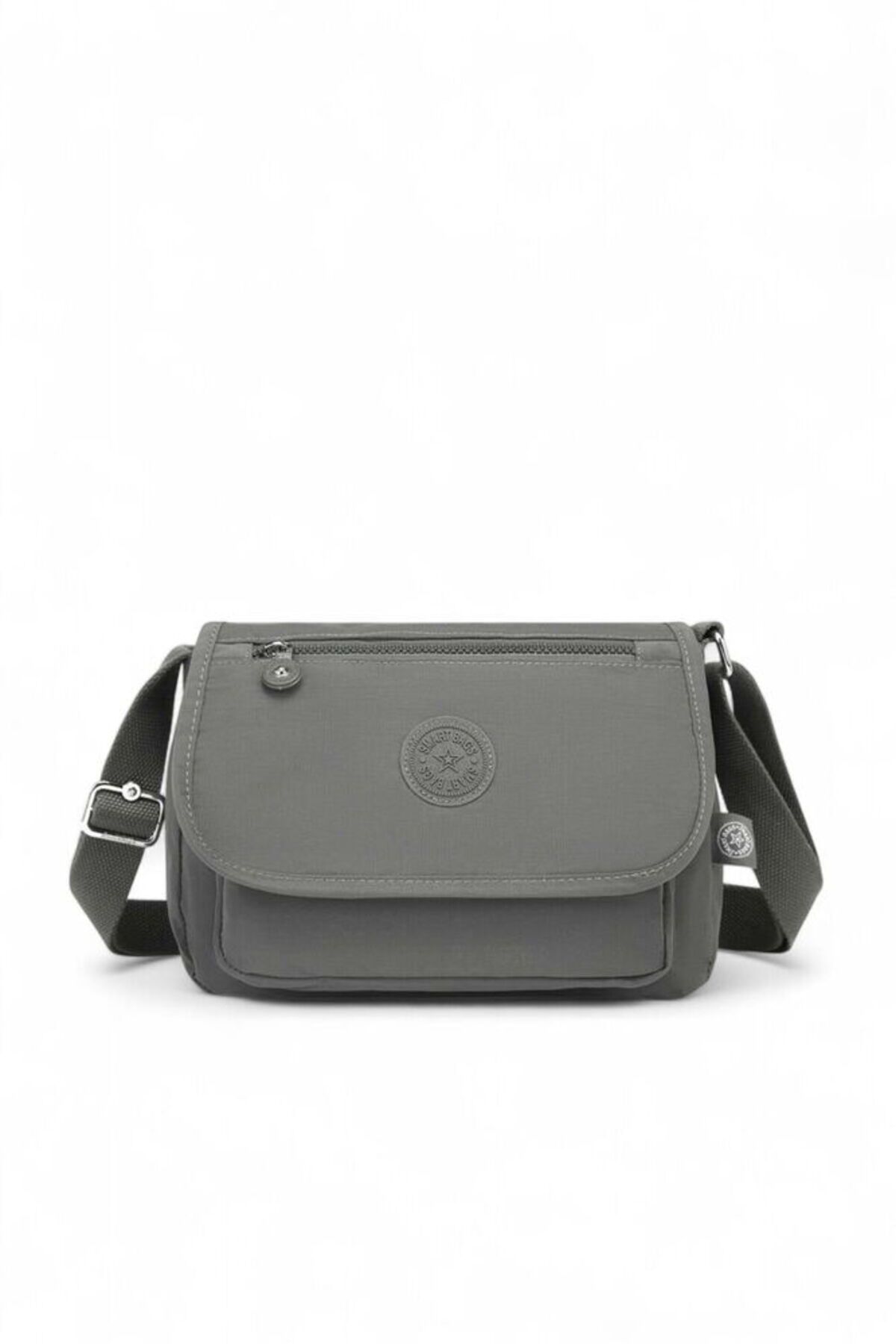 SMART BAGS Krinkıl Koyu Gri Kadın Çapraz Askılı Çanta SMB 1148