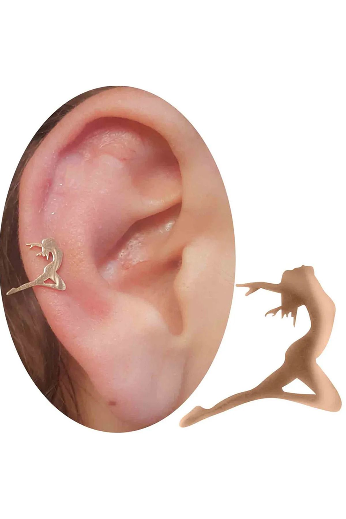 Cadının Dükkanı Çelik Kadın Rose Tragus Helix Kıkırdak Piercing