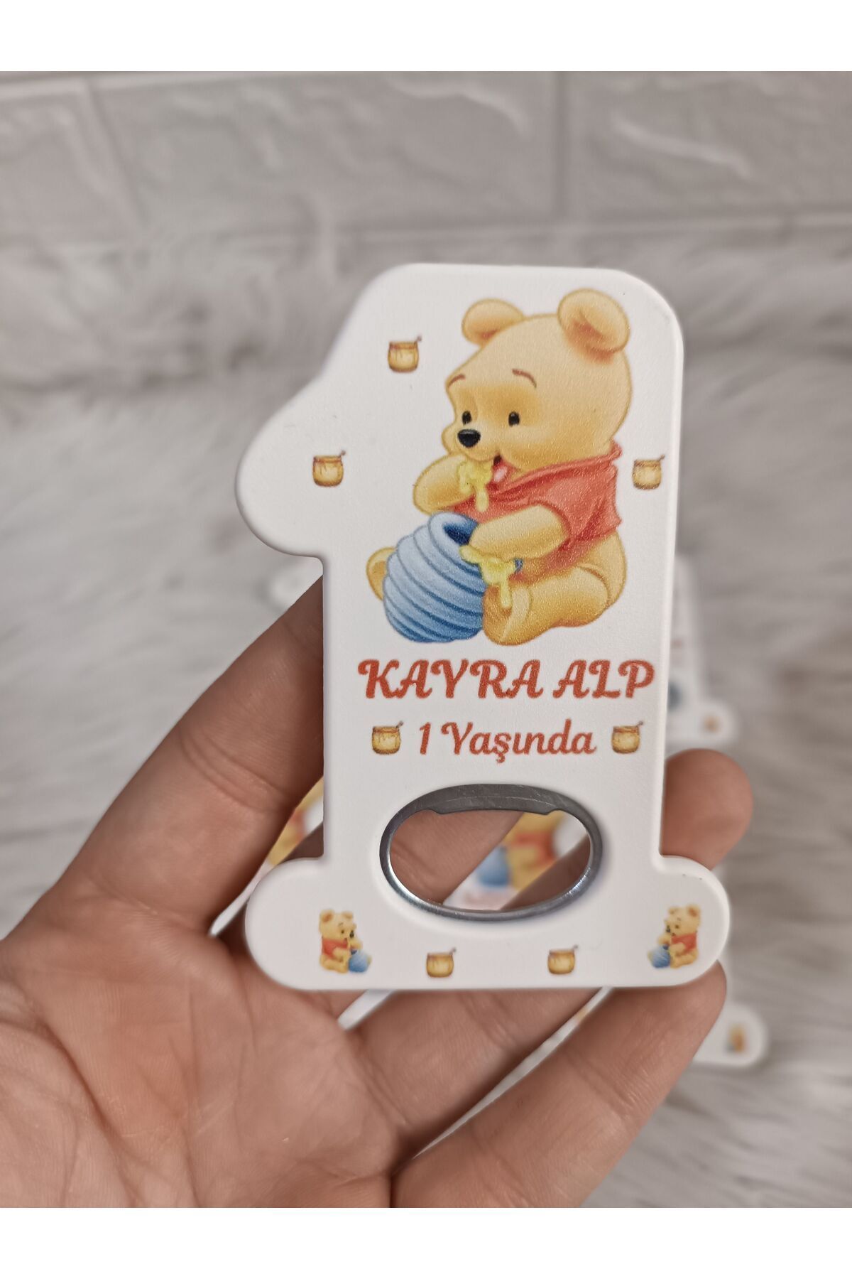 Doğrukan Hediyelik Winnie the Pooh 1 açacak yenidoğan doğum günü mevlüt magnet hediyelik 10 adet