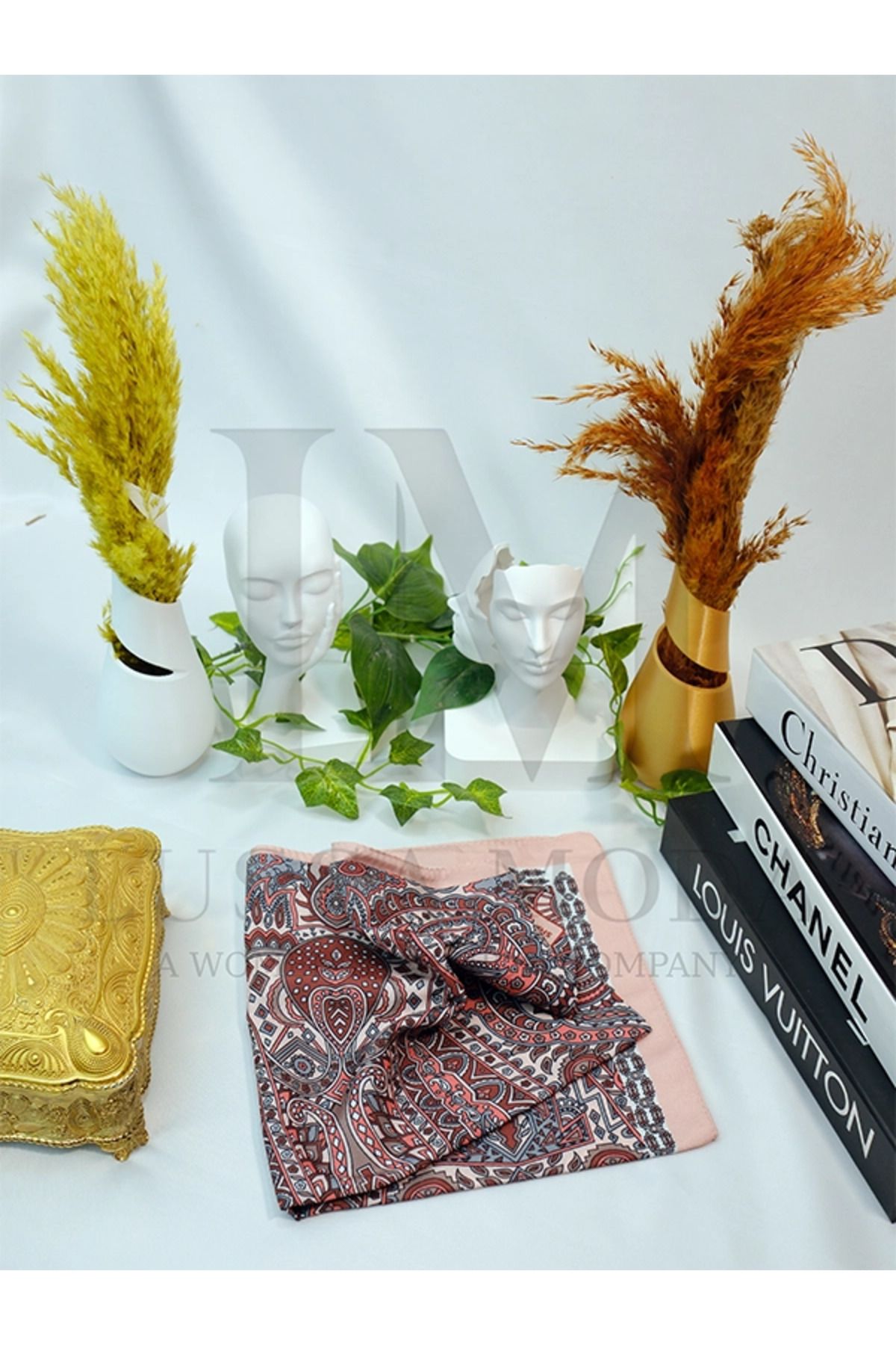 LUSSAMODA SOFT PAMUKLU DESENLİ EŞARP
