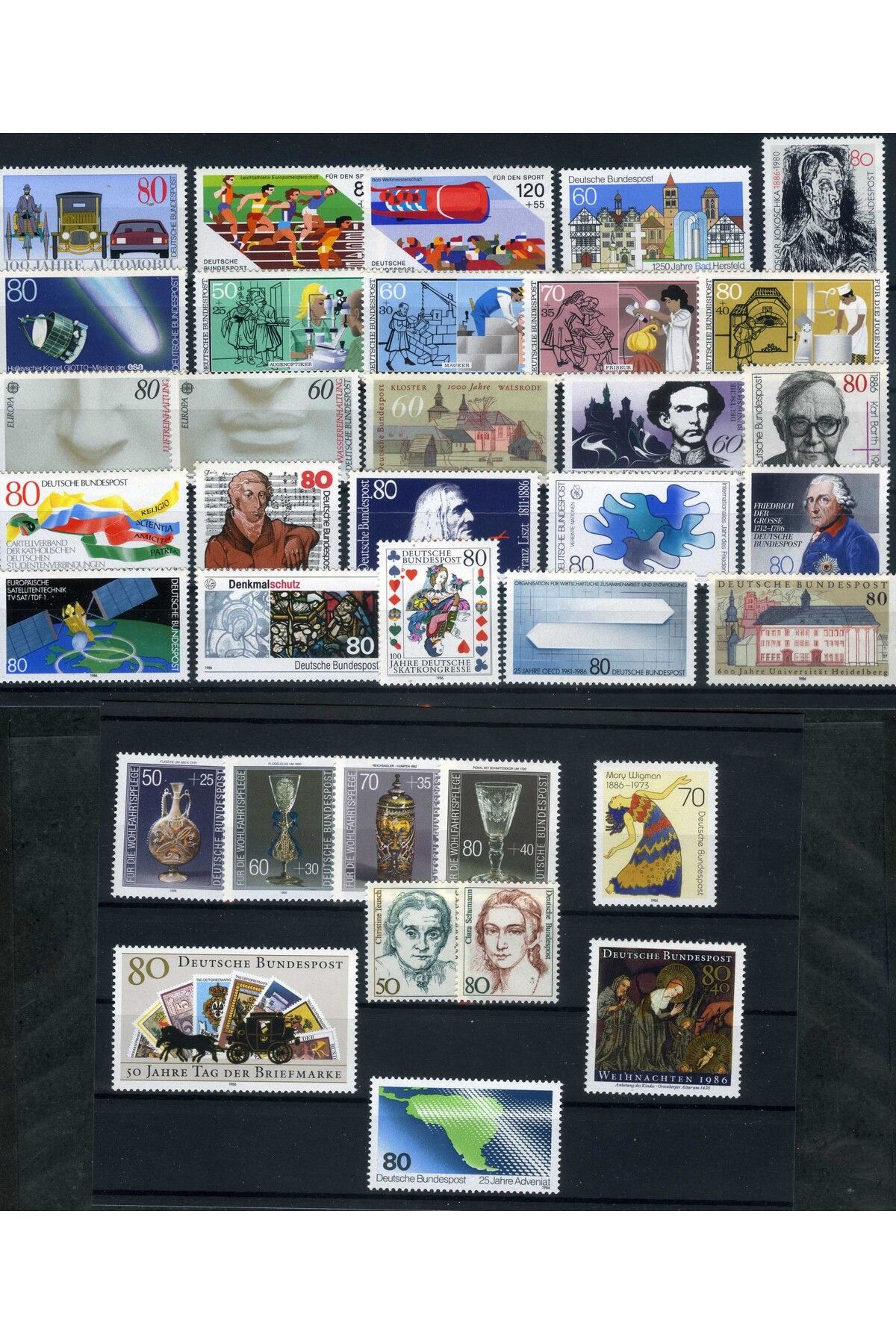 Jupiter Stamps Koleksiyon Pulları,1986 Yılı Damgasız Tam Seri Pullar,Konsept Hediyelik,Hobi Dünyası,ASB-88854300
