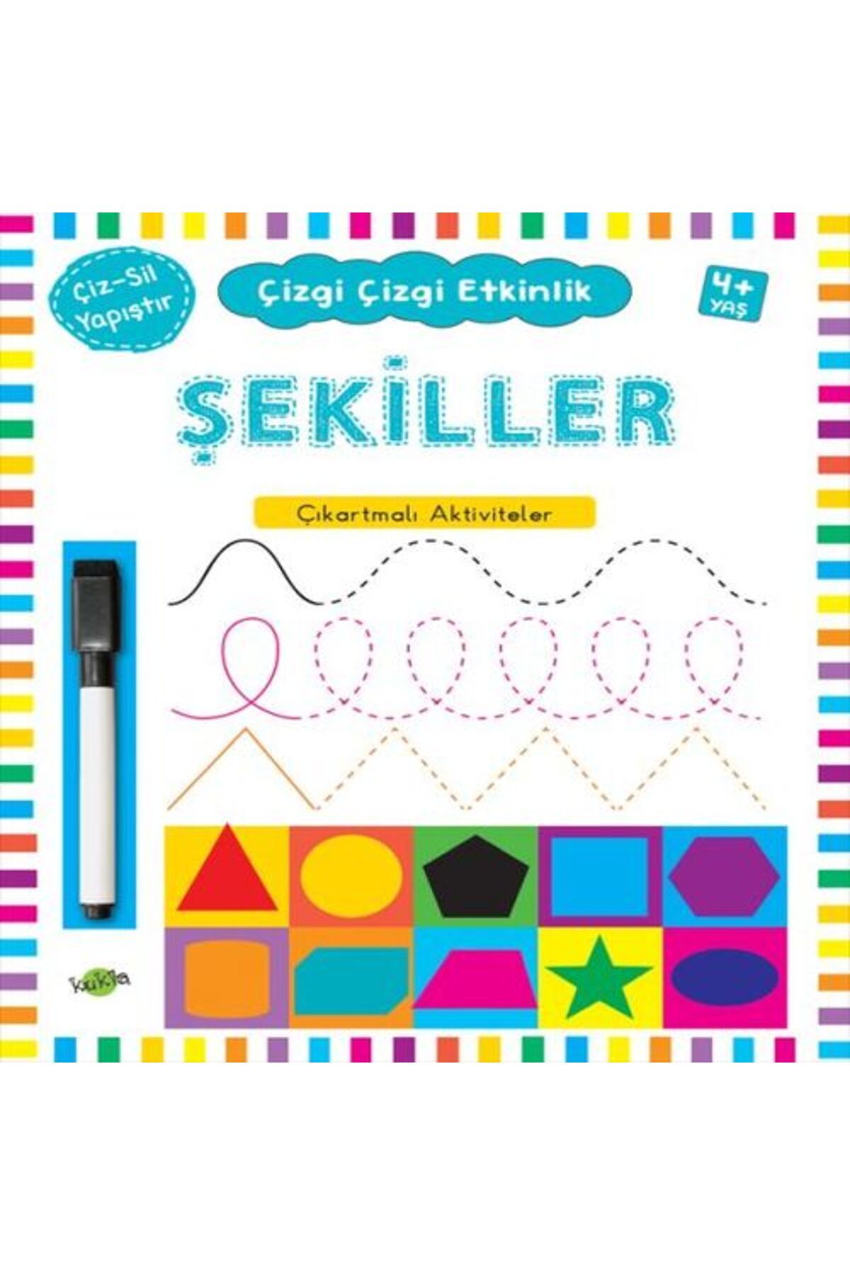 Kukla Yayınları Çizgi Çizgi Etkinlik Şekiller 4 Yaş