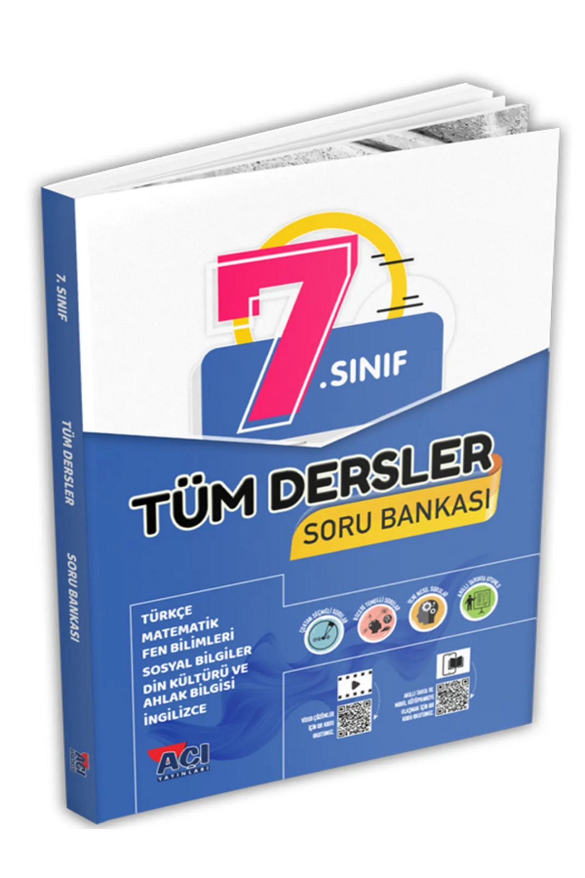 Evrensel İletişim Yayınları 7.Sınıf Açı Yayınları Tüm Dersler Soru Bankası / Video Çözümlü