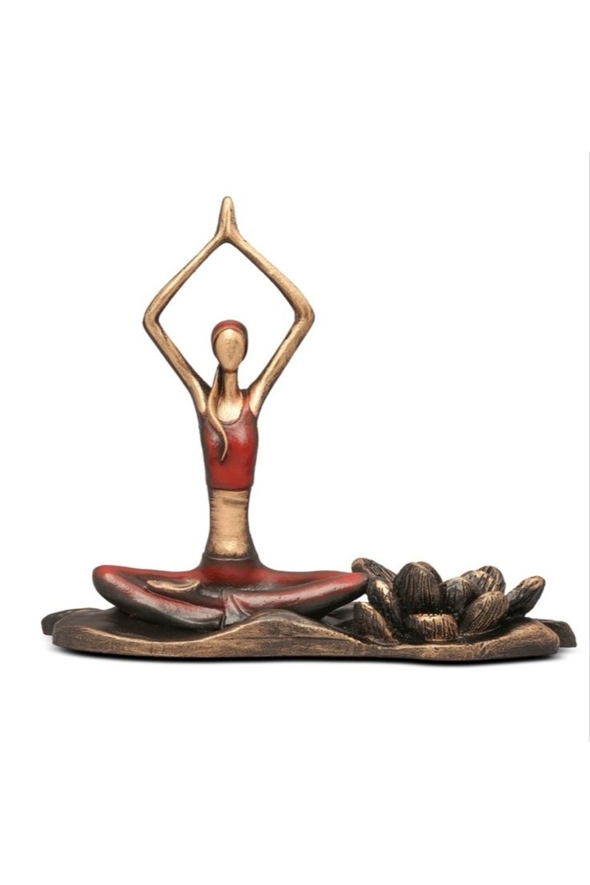 Yaratıcı sanatlar atölyesi Yüksek Kalite Yoga meditasyon Temalı Biblo Tütsülük Mumluk Dekoratif Meditasyon Heykeli 20 CM