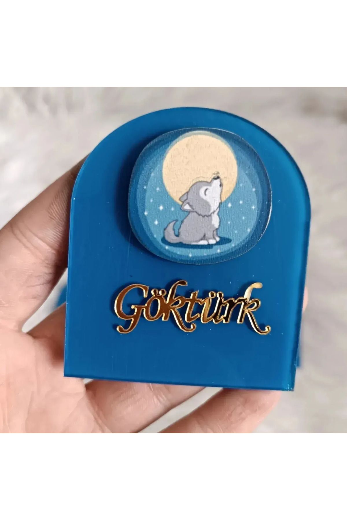 Doğrukan Hediyelik Yavru Kurt Figürlü Pencere Pleksi Yenidoğan Doğum Günü Mevlüt Hediyelik (10 adet)