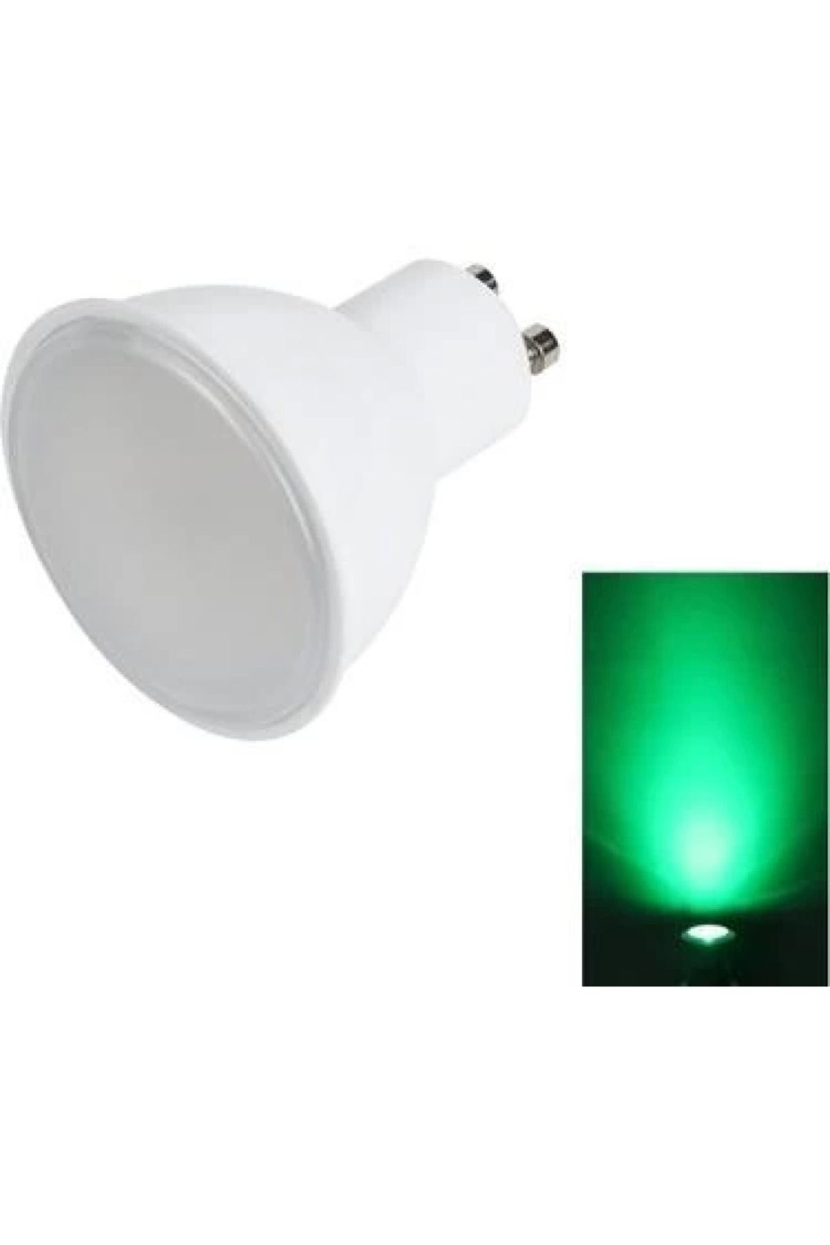 Ledarmy Fuji Led 5W Yeşil LED Ampul GU10 Çanak Tip A+ Enerji Verimli Dekoratif Lamba