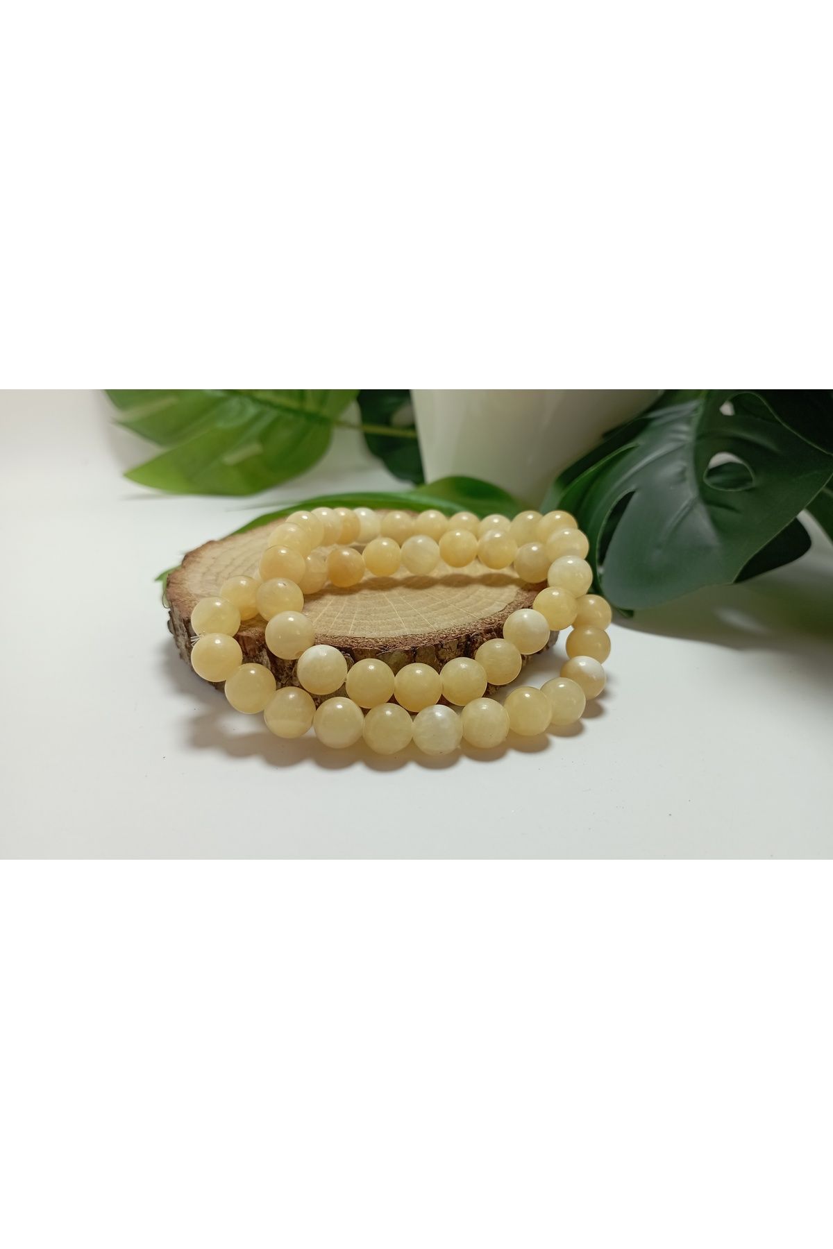 Ladin Atelier Sarı Kalsit Taşı Bileklik (1 adet)