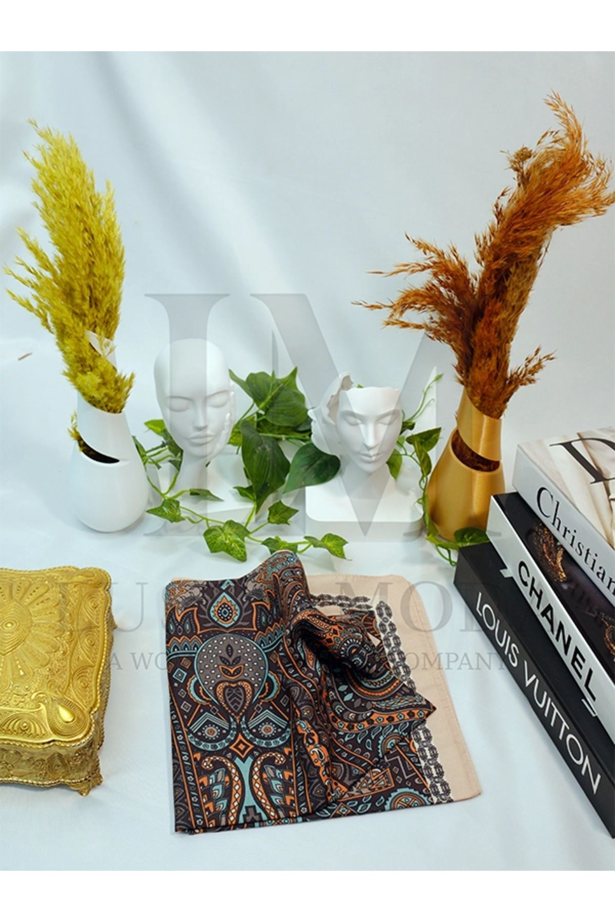 LUSSAMODA SOFT PAMUKLU DESENLİ EŞARP